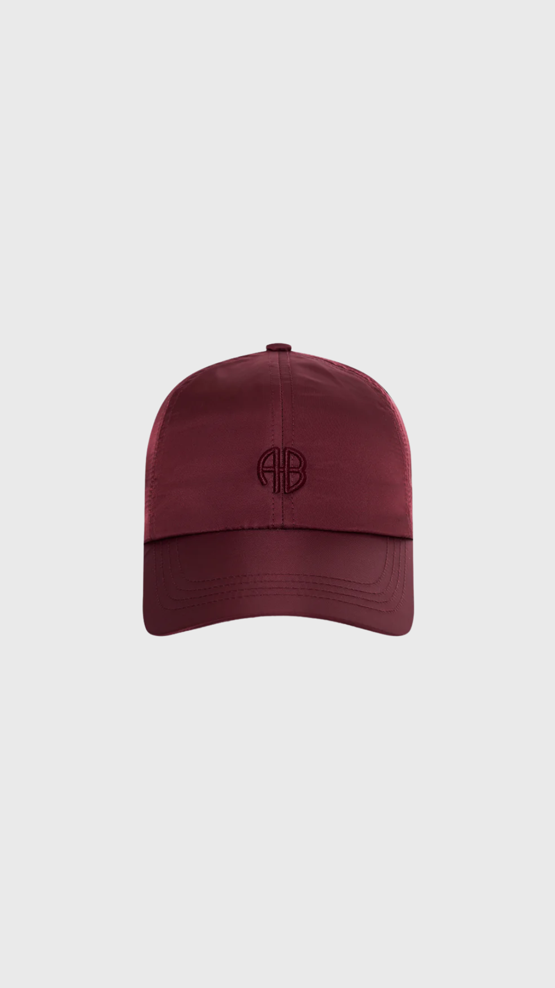 Anine Bing Jeremy Nylon Baseball Cap in Fig