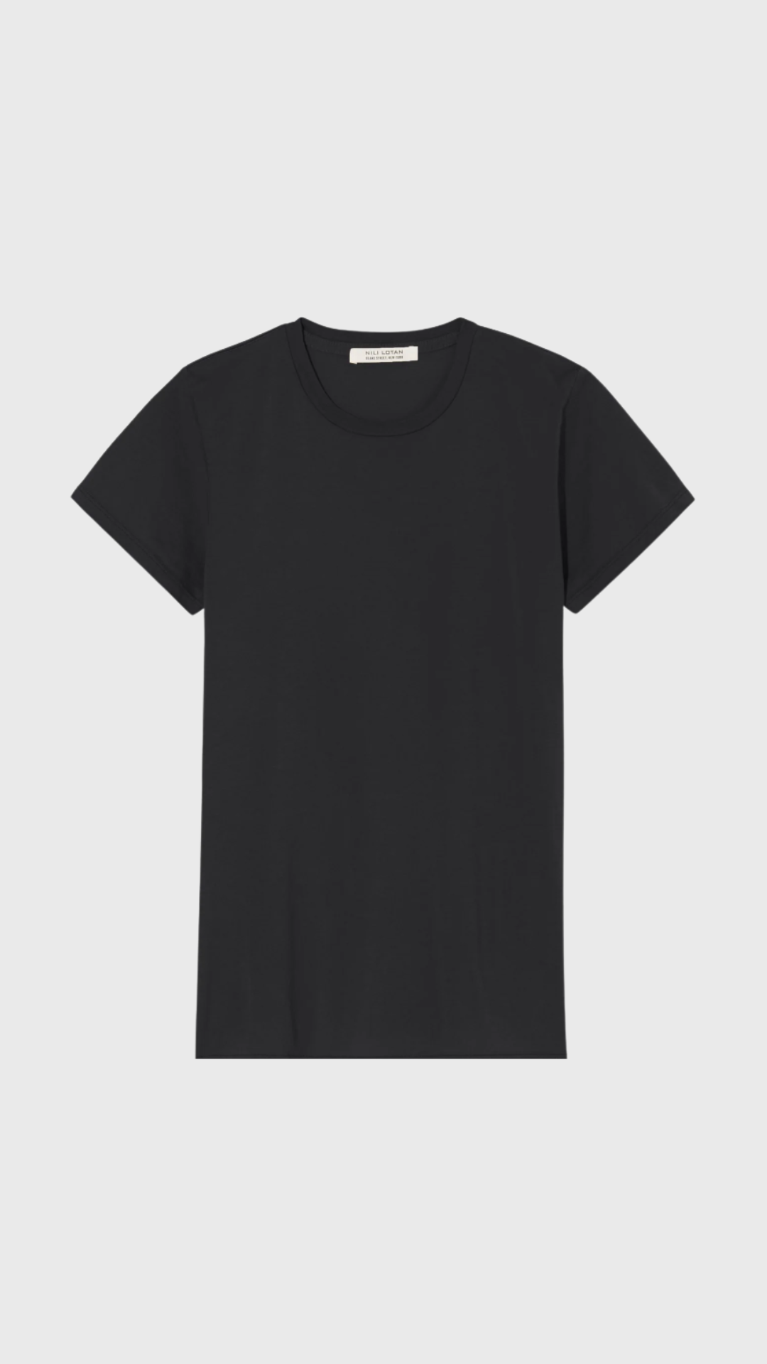 Nili Lotan Lana Crewneck Tee in Jet Black