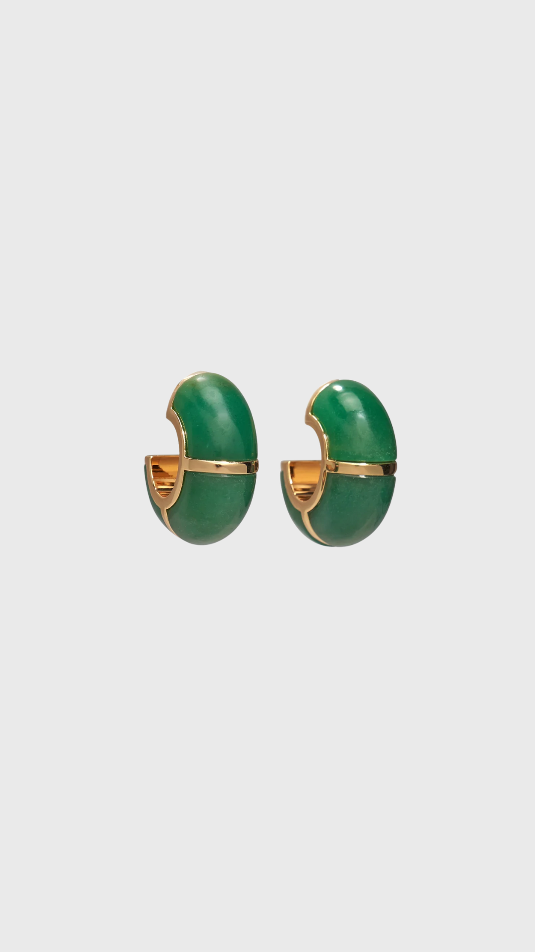 Lizzie Fortunato Zellige Hoops in Green Jade