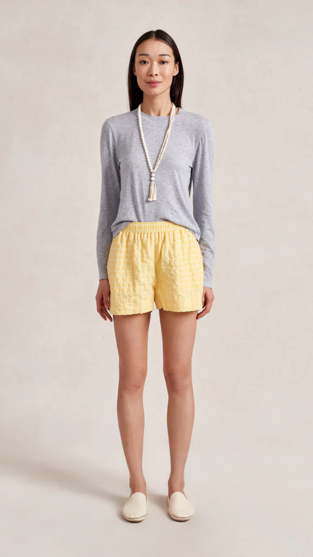 La Ligne Tangier Short in Butter Stripe