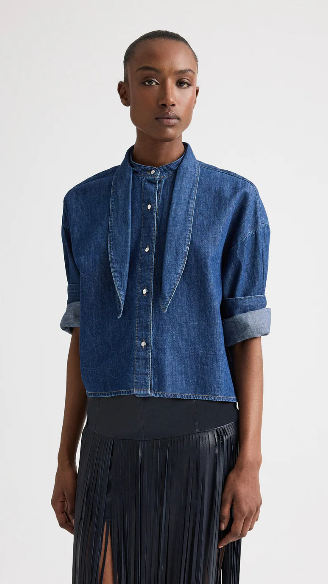 TWP Tie One On Shirt in Dark Stone