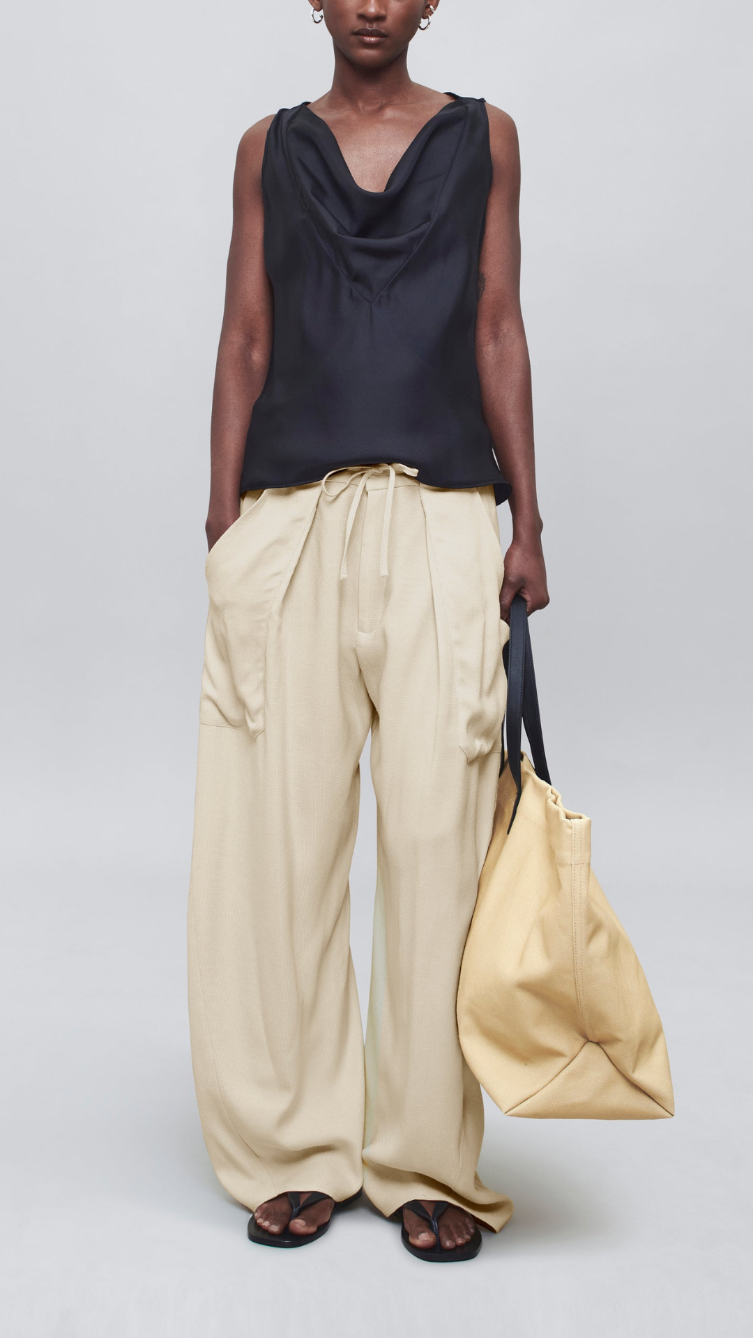 Kallmeyer Clemence Pant in Waffle Weave Blonde