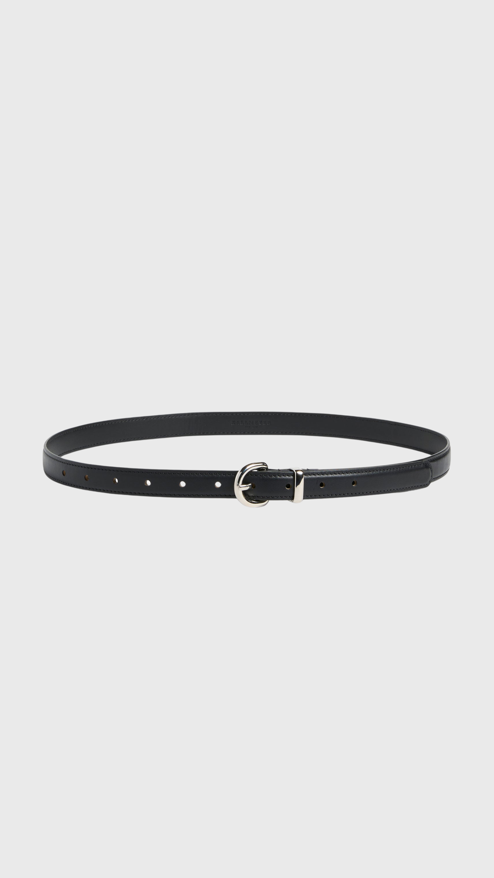 Kallmeyer Bea Slim Belt in Black/Silver