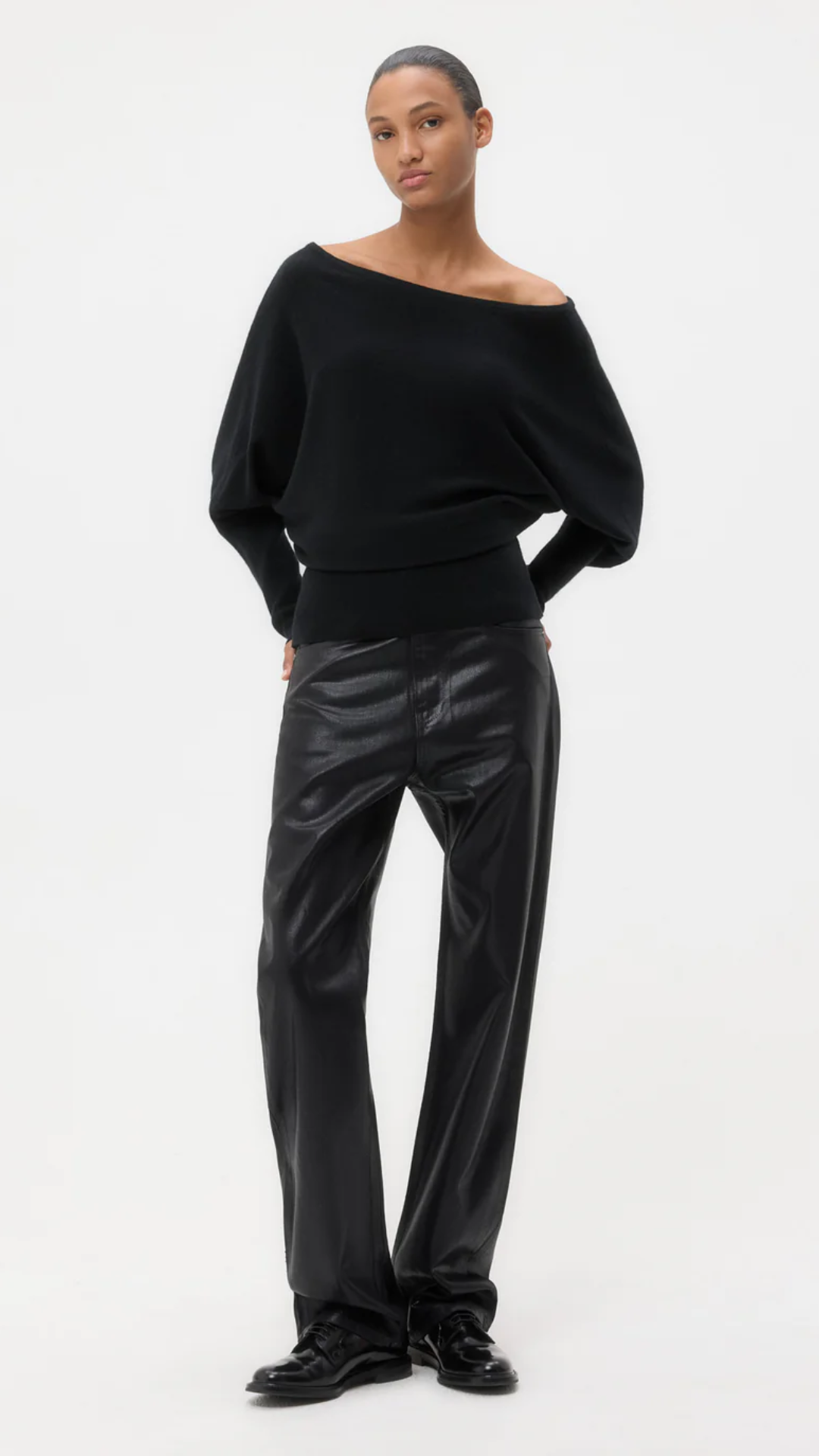 TWP Off The Shoulder Knit in Black