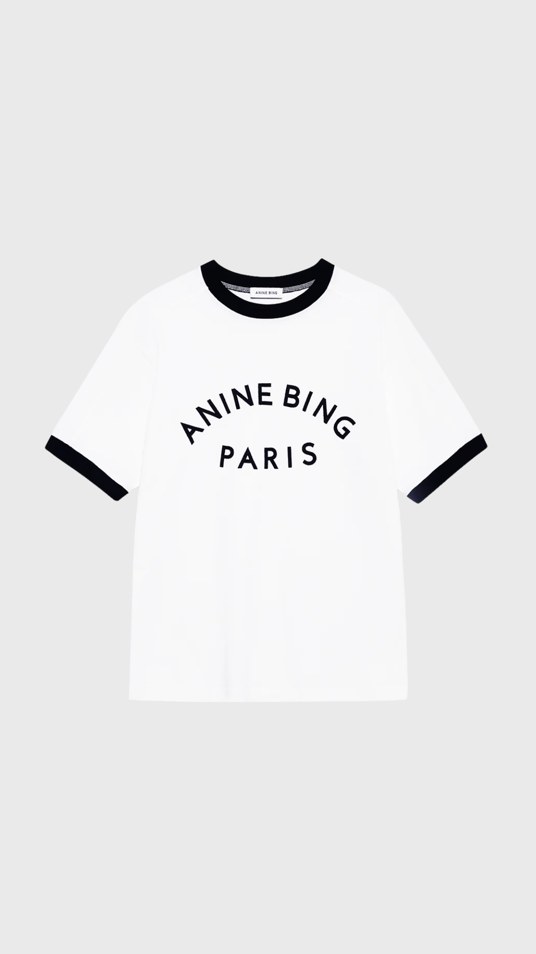 Anine Bing Jaylin Tee Paris in Ivory