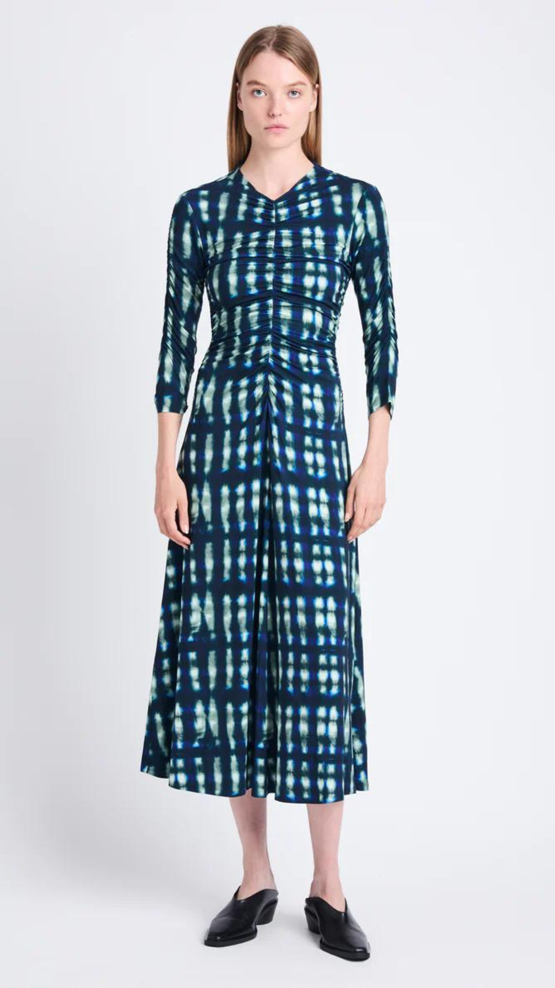PSWL Natalee Plaid Tie Dye Dress