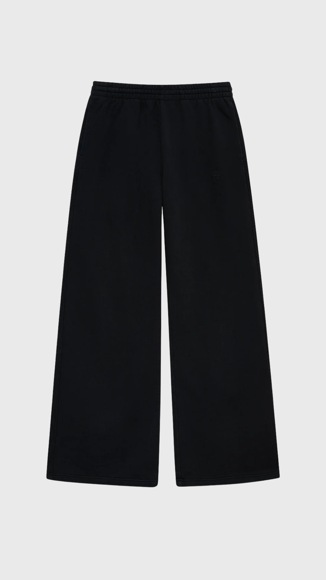 Anine Bing Kacey Sweatpant Monogram in Vintage Black