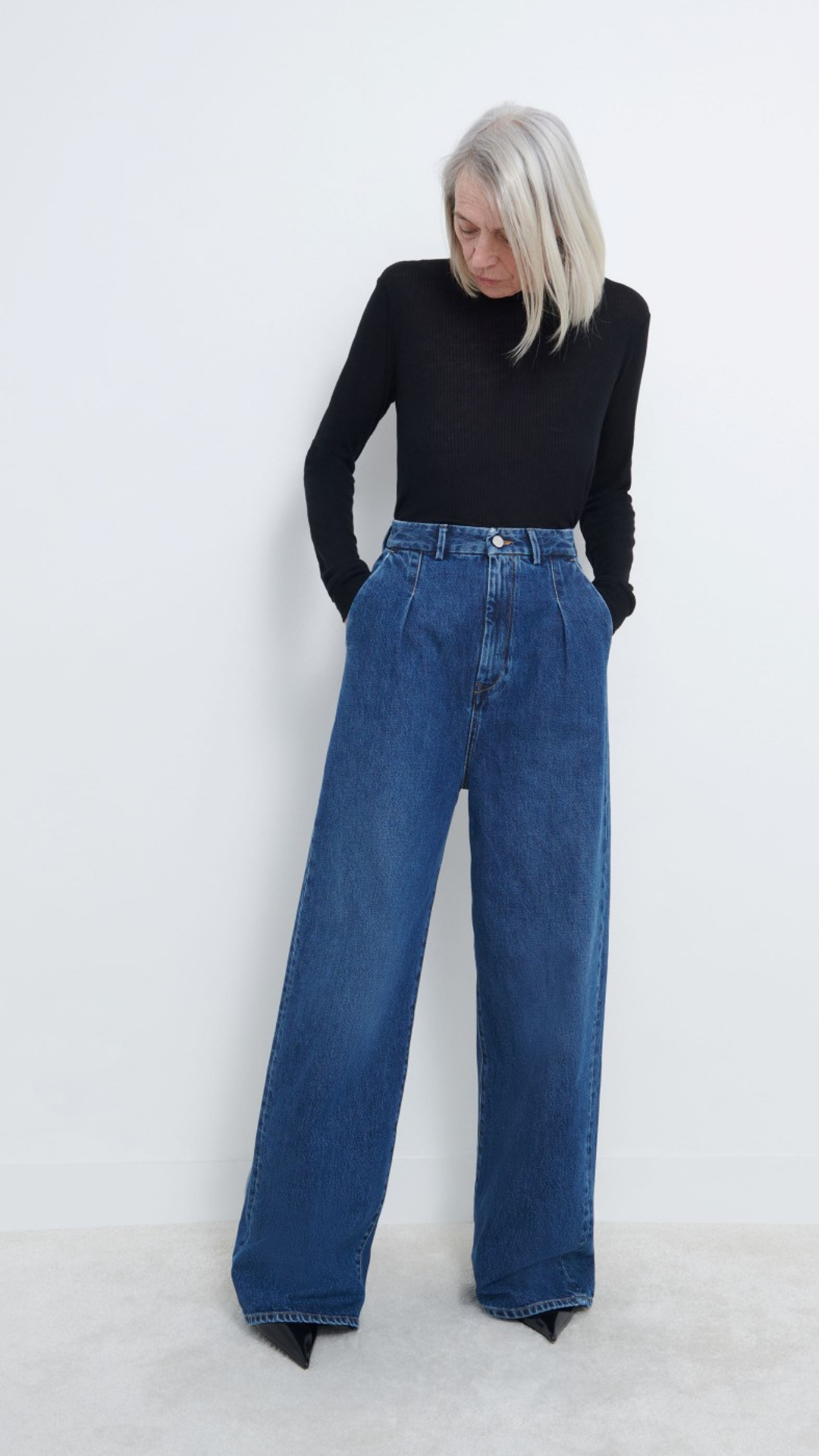 Loulou Studio Wide Leg Denim Pants