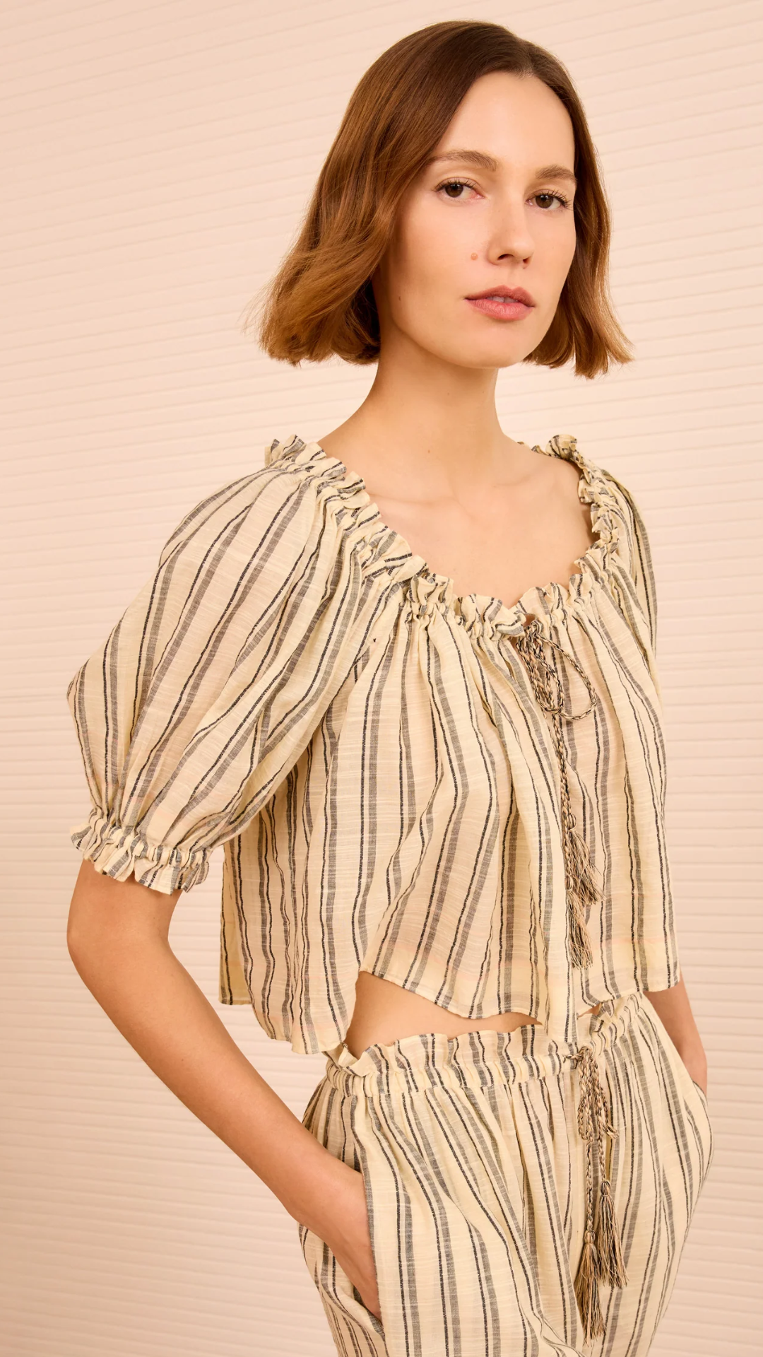 ULLA JOHNSON パフスリーブトップス Karlyn Puff Sleeve Top - Midnight - Ulla Johnson