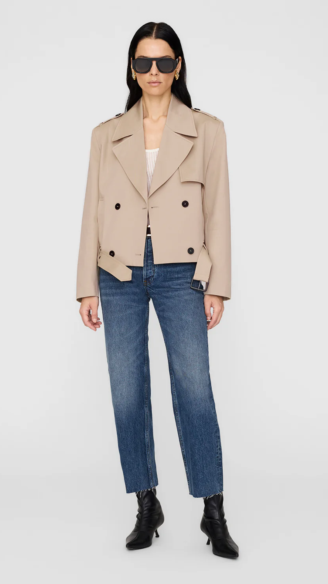 Anine Bing Greer Jacket in Taupe