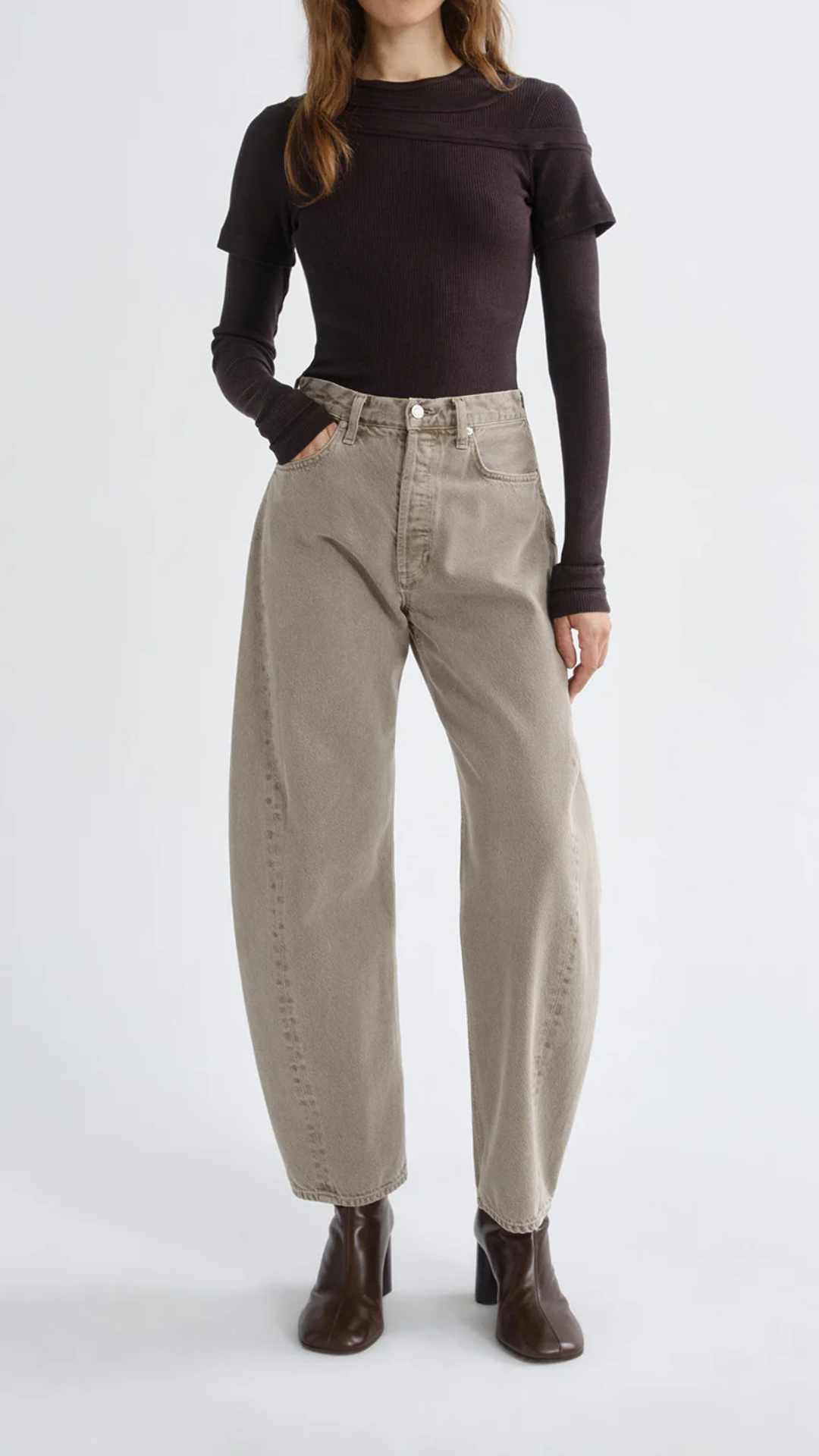 Agolde Luna Pieced Jean in Cedar