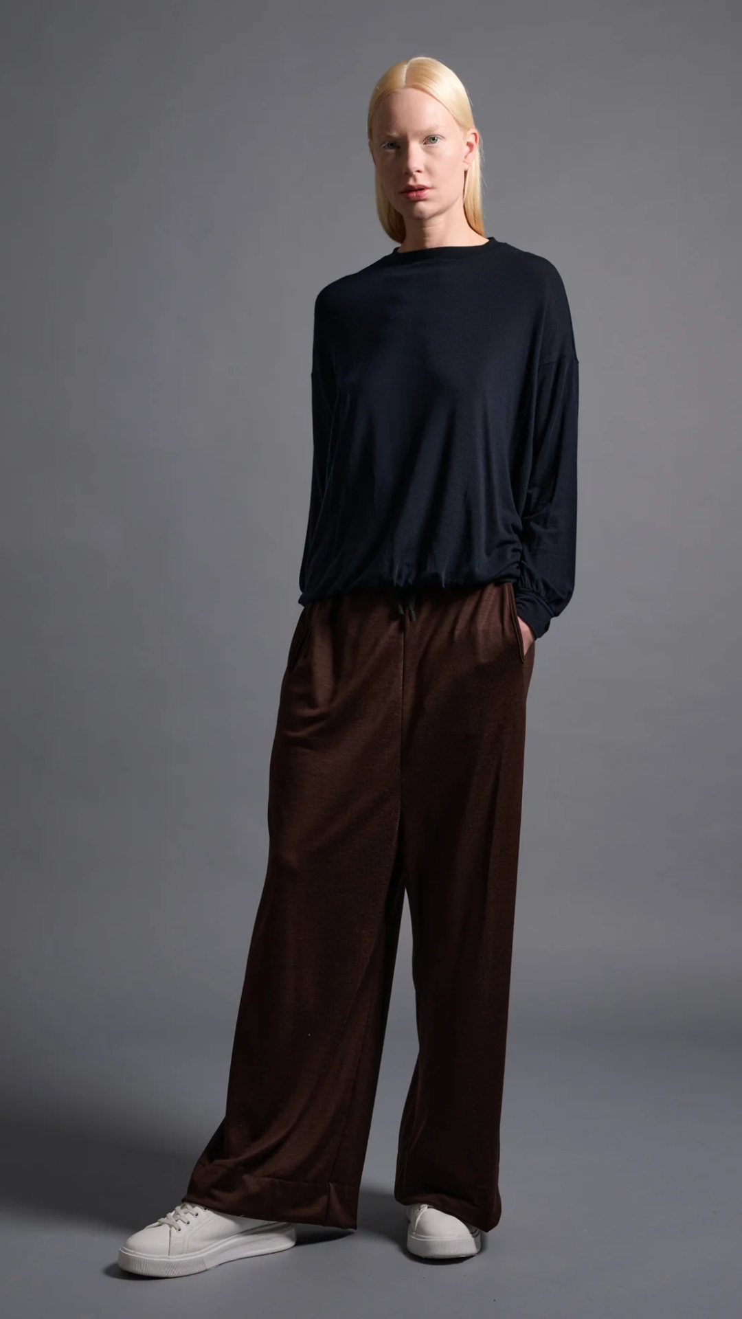 COG The Big Smoke Macy Crewneck Top in Navy