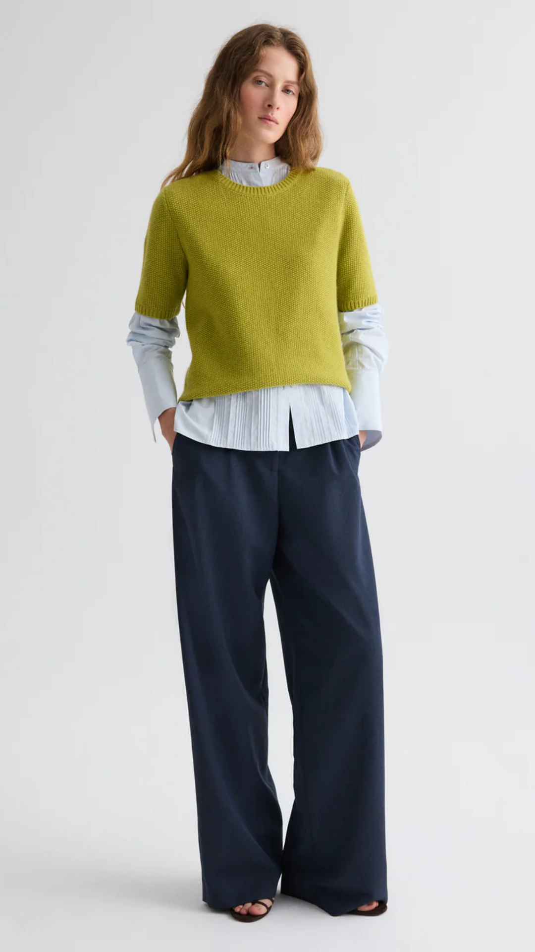 TWP Seed Stitch Audrey Sweater Top in Avocado