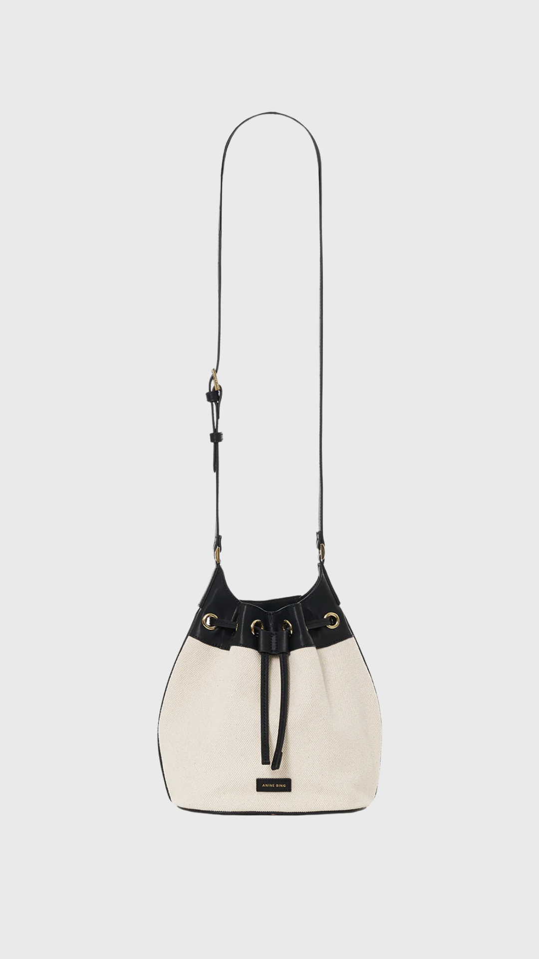 Anine Bing Mini Alana Bucket Bag in Beige