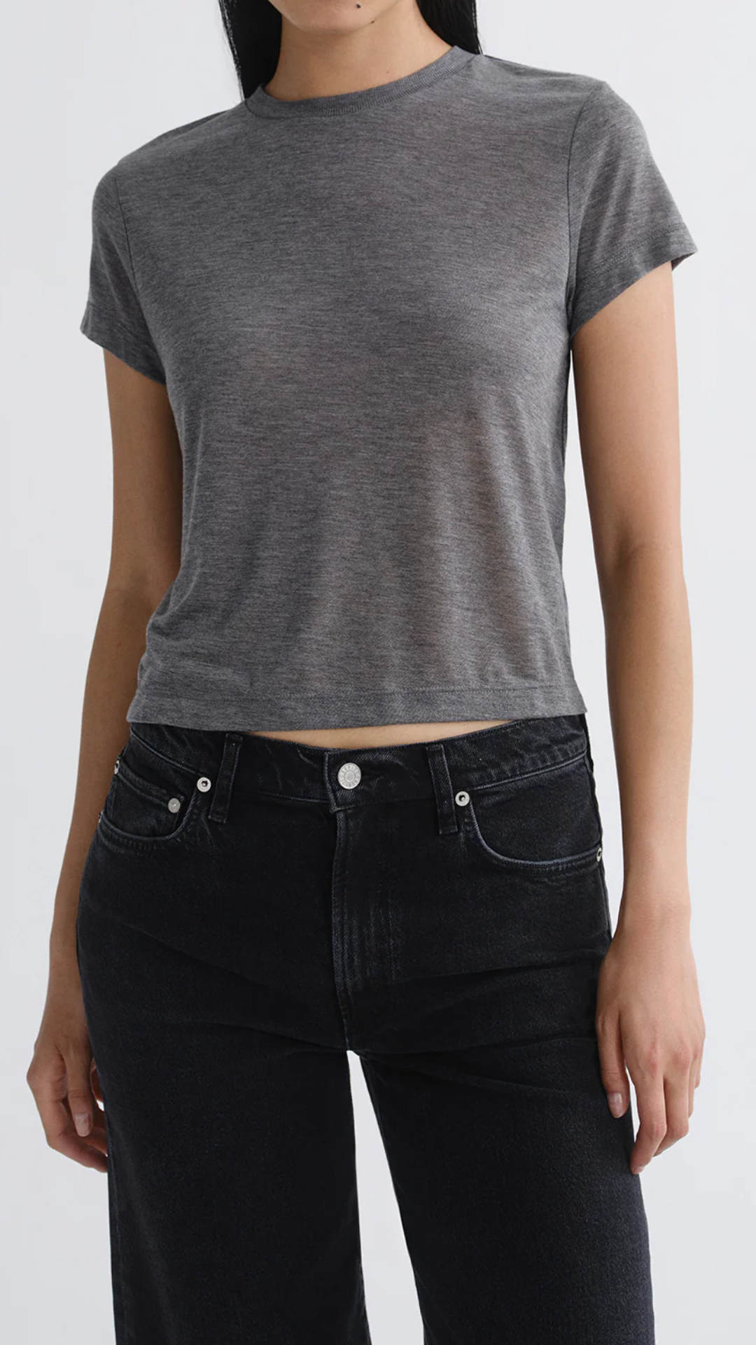 Agolde Adine Tee in Grey