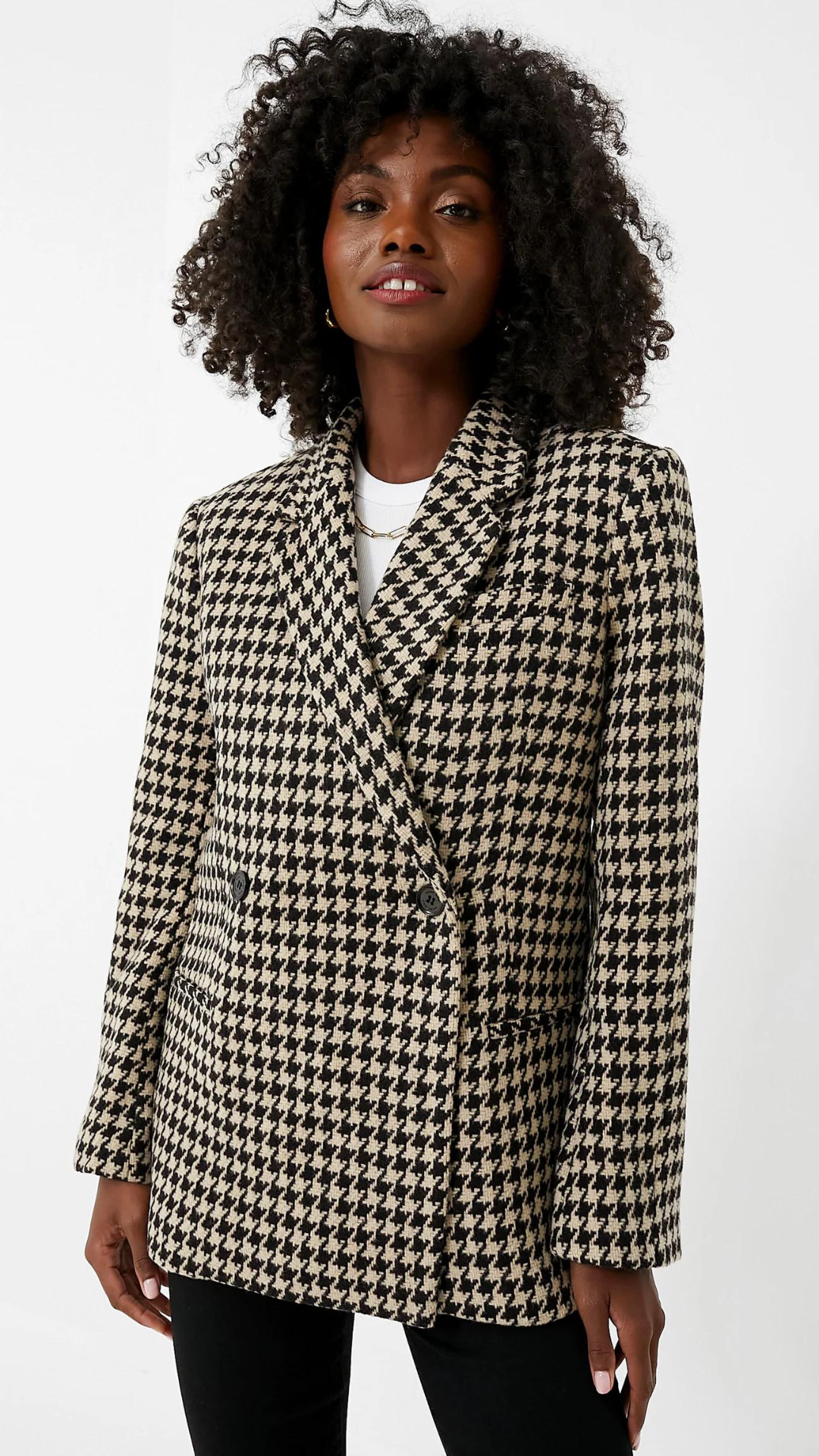Anine Bing Kaia Houndstooth Blazer