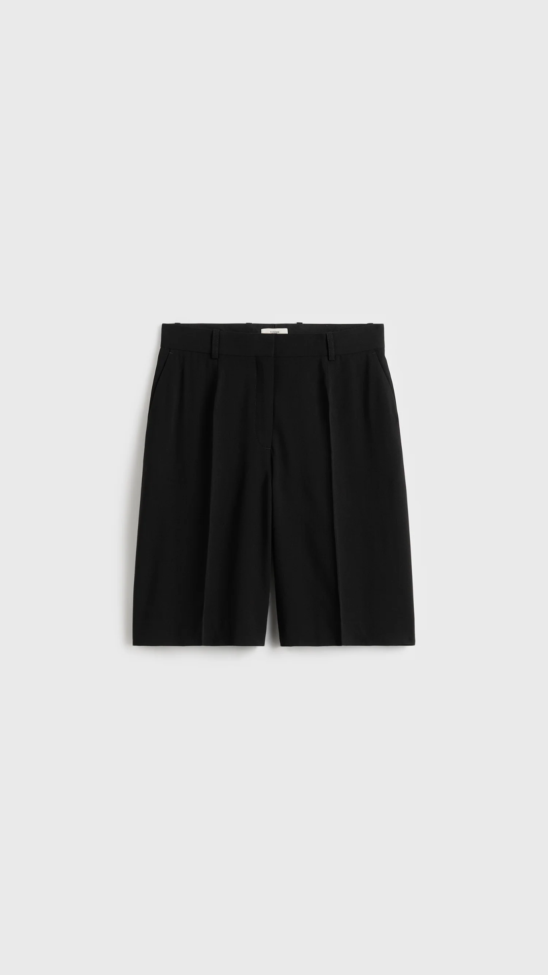 Toteme Wide Fluid Shorts in Black