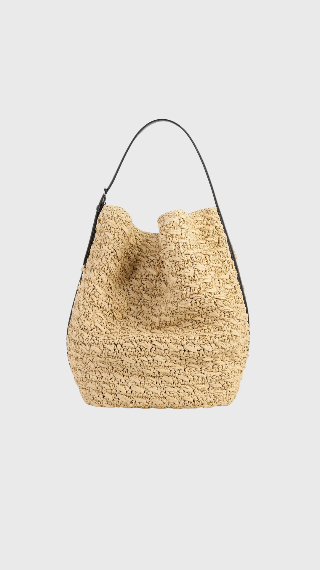 Toteme Belted Paper Raffia Tote Bag in Natural