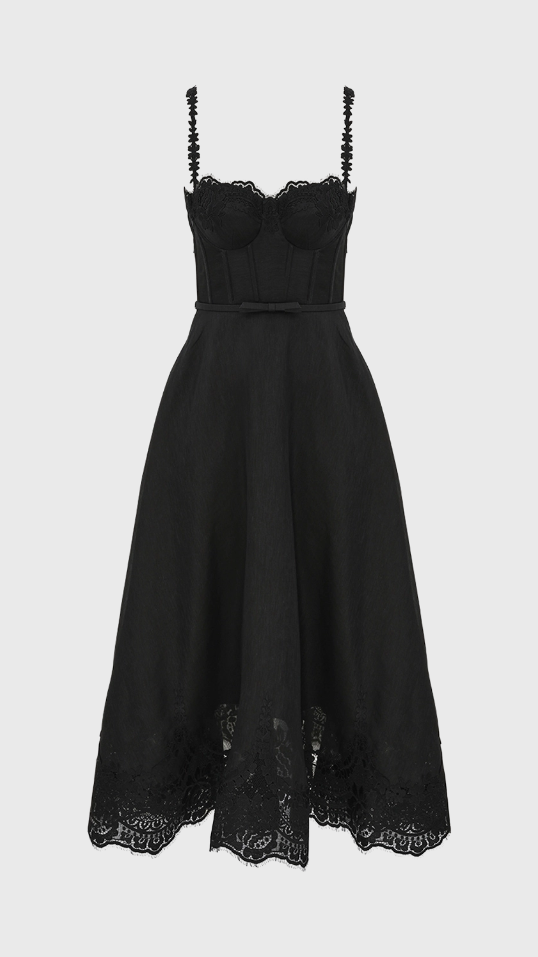 Zimmermann Lace Trim Picnic Dress in Black