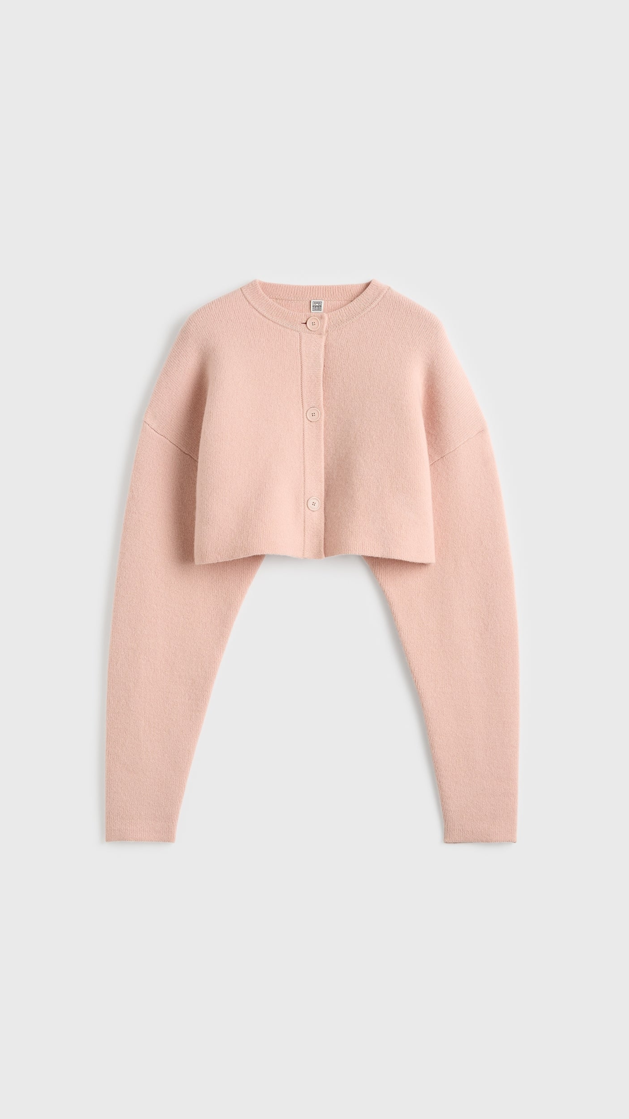 Toteme Cropped Oversized Cardigan in Flamingo