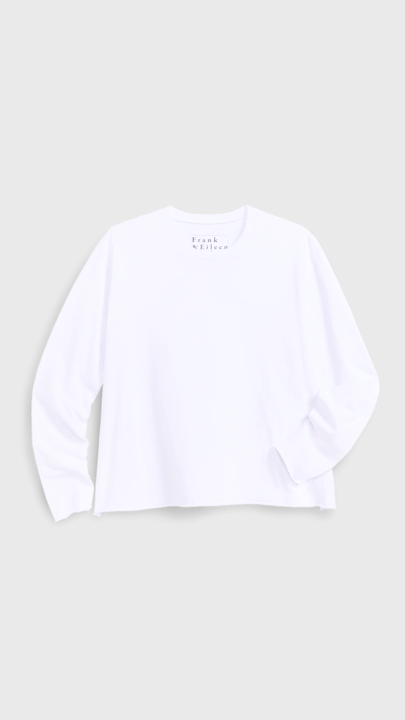 Frank & Eileen Quinn Long Sleeve Crewneck Tee in White