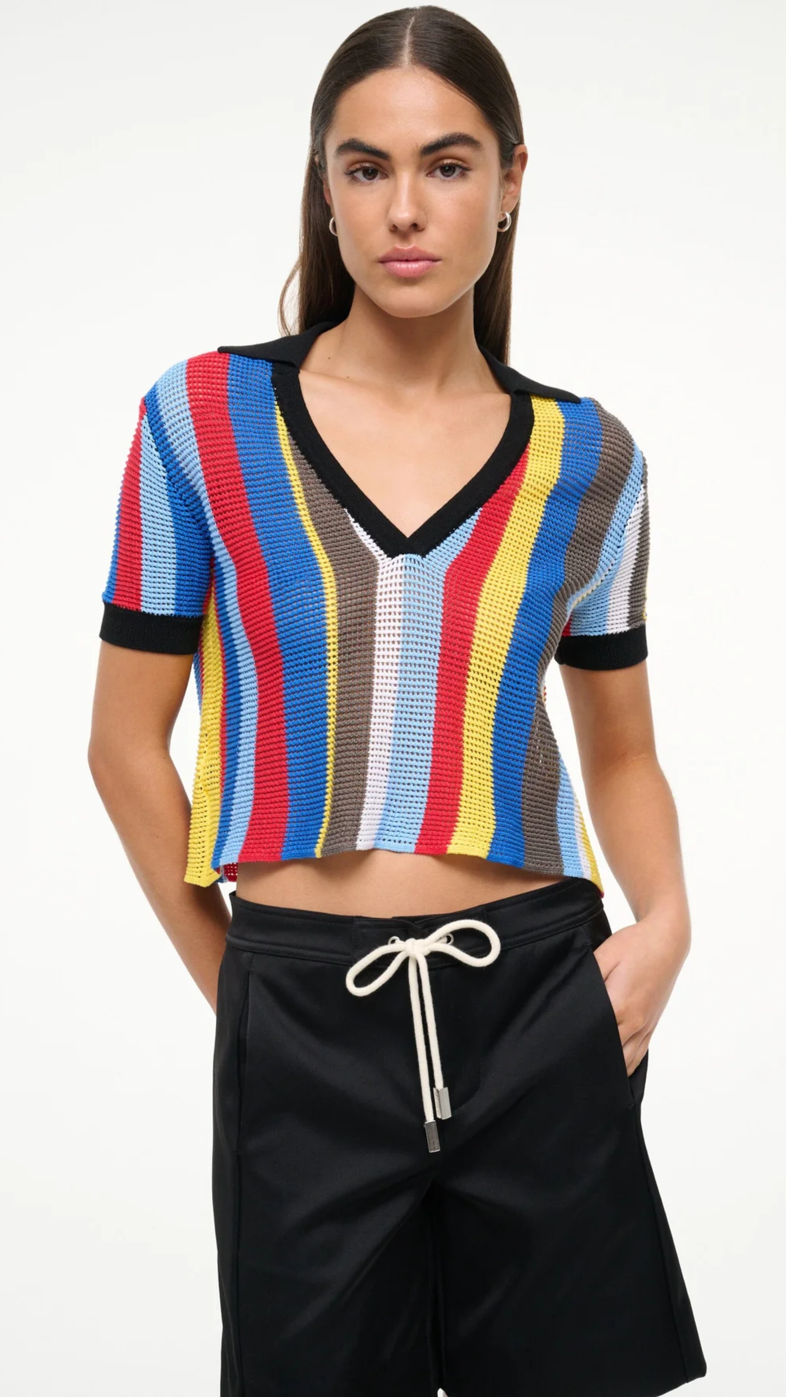 Staud Hamel Top in Market Stripe