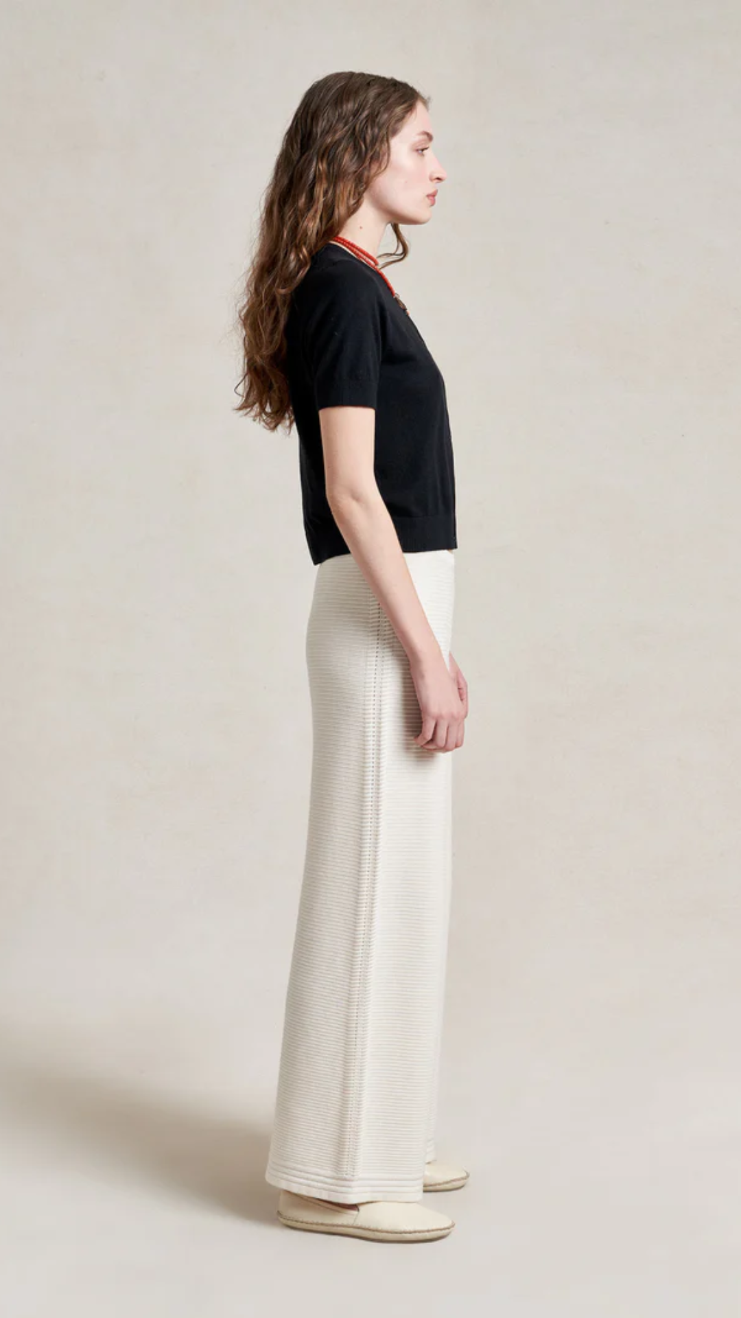 La Ligne Crochet Colby Pant in Ivory