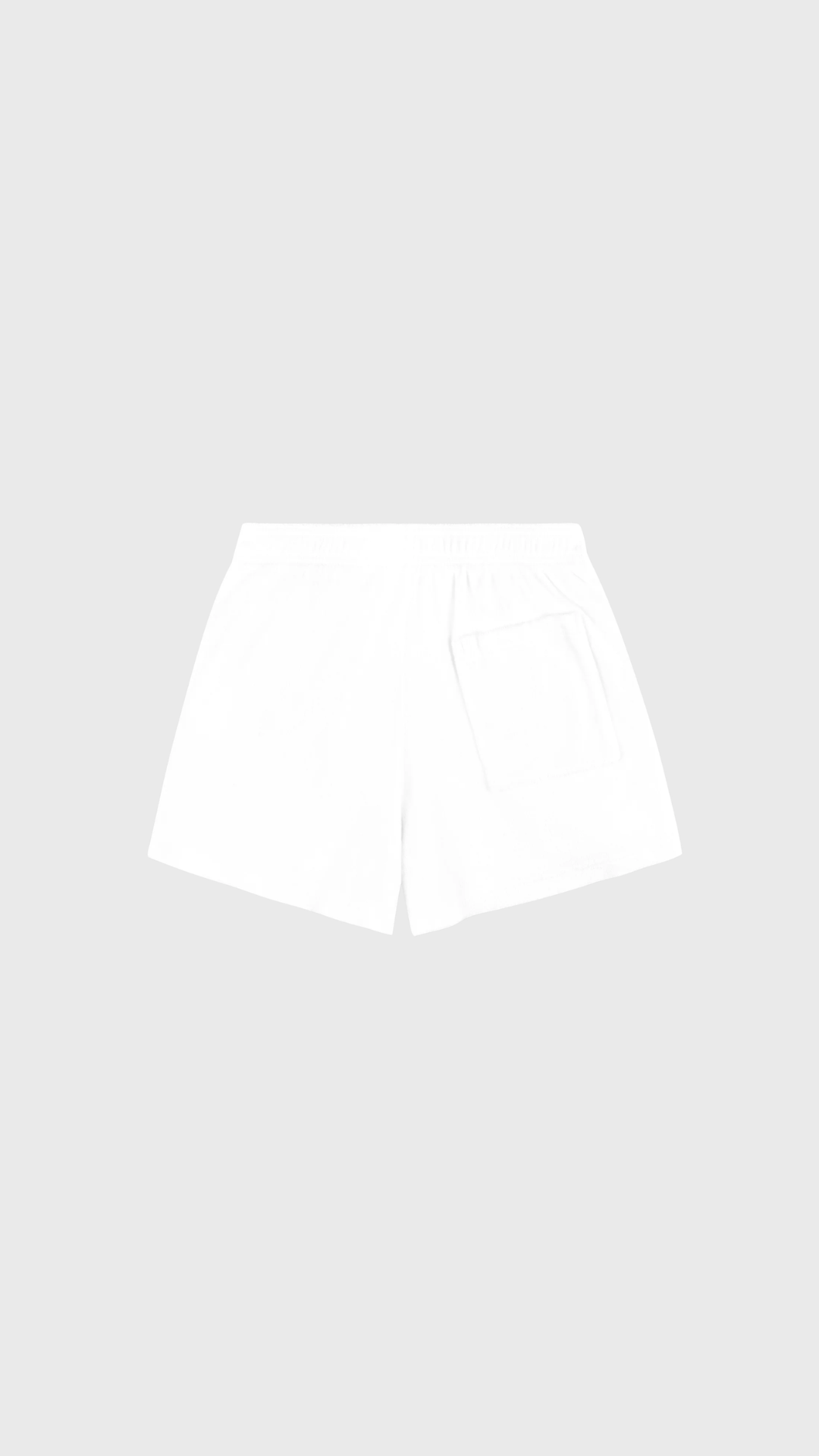 Sporty & Rich Signature Logo Terry Short in White/Light Navy