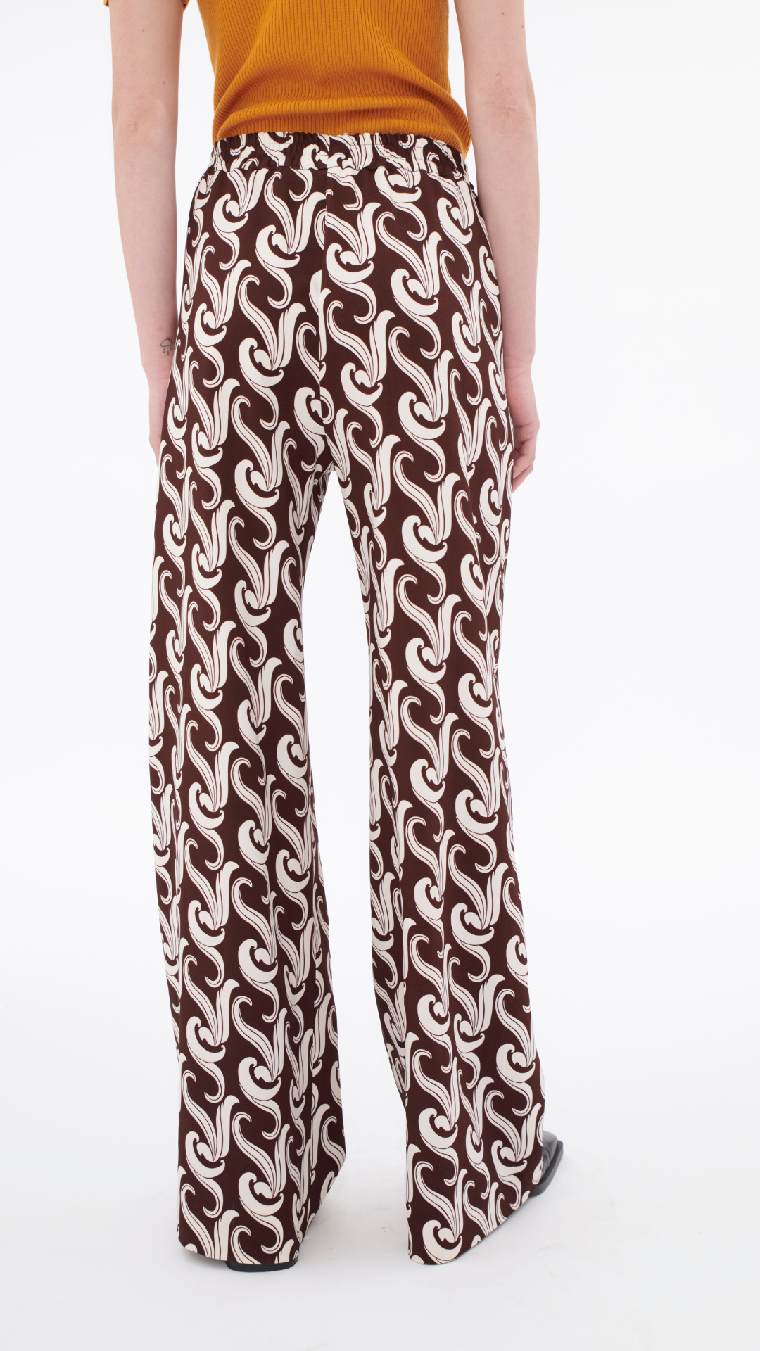 ODEEH Brown Pattern Pant