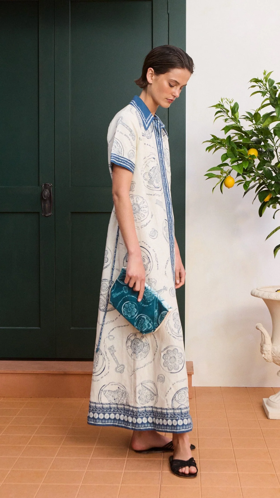ALÉMAIS Lucky Shirtdress in Ivory