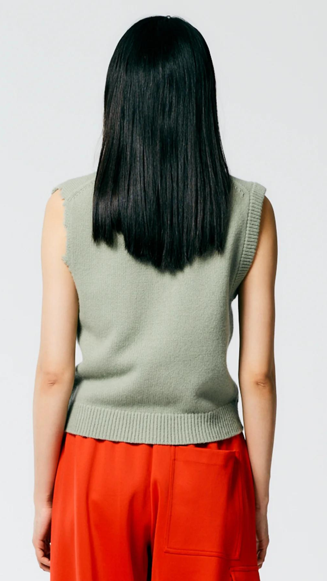 Tibi Soft Lambswool Distressed Vest
