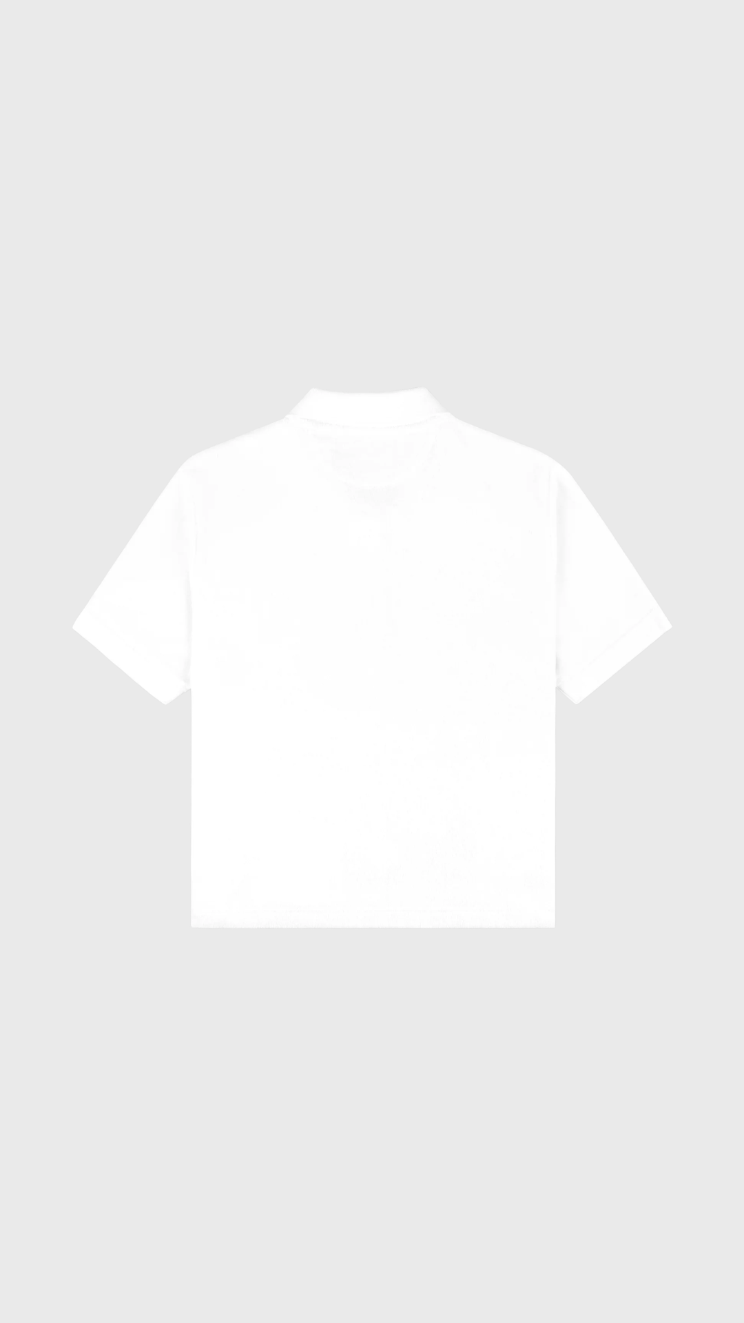 Sporty & Rich Signature Logo Terry Polo in White/Light Navy