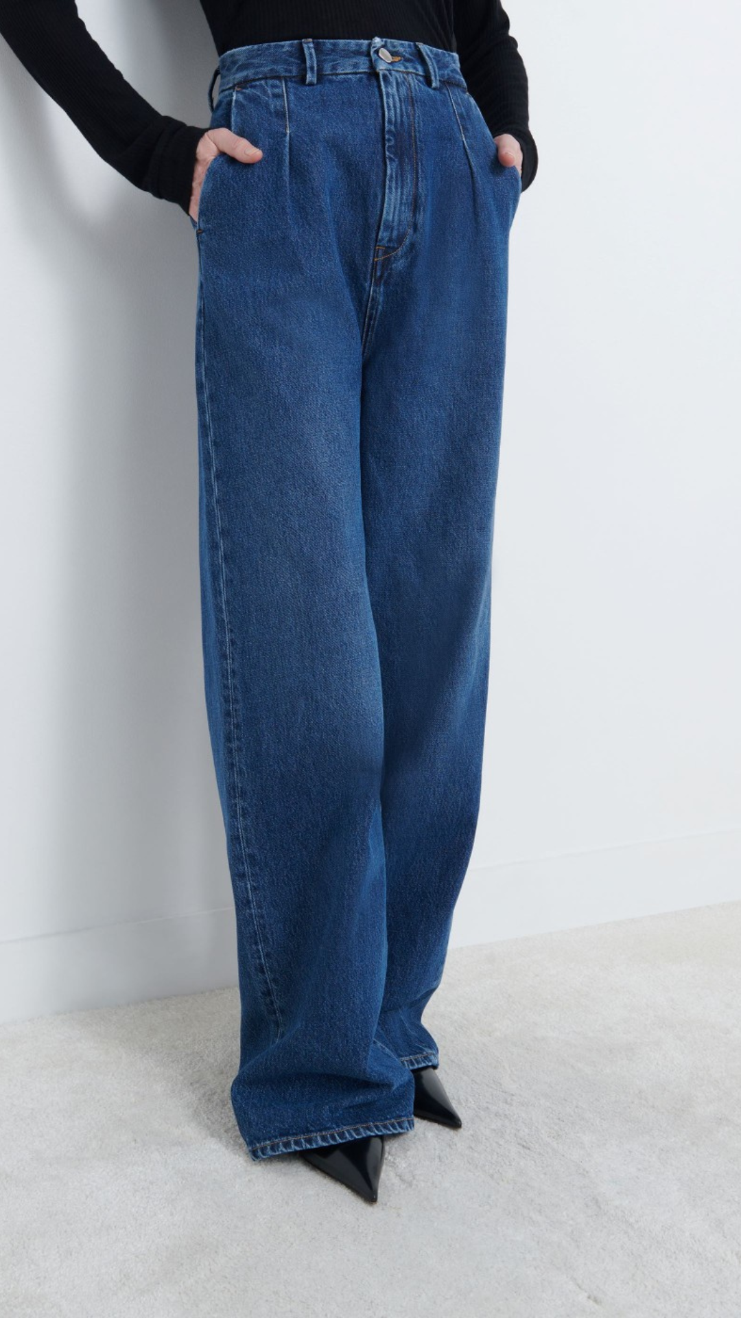 Loulou Studio Wide Leg Denim Pants