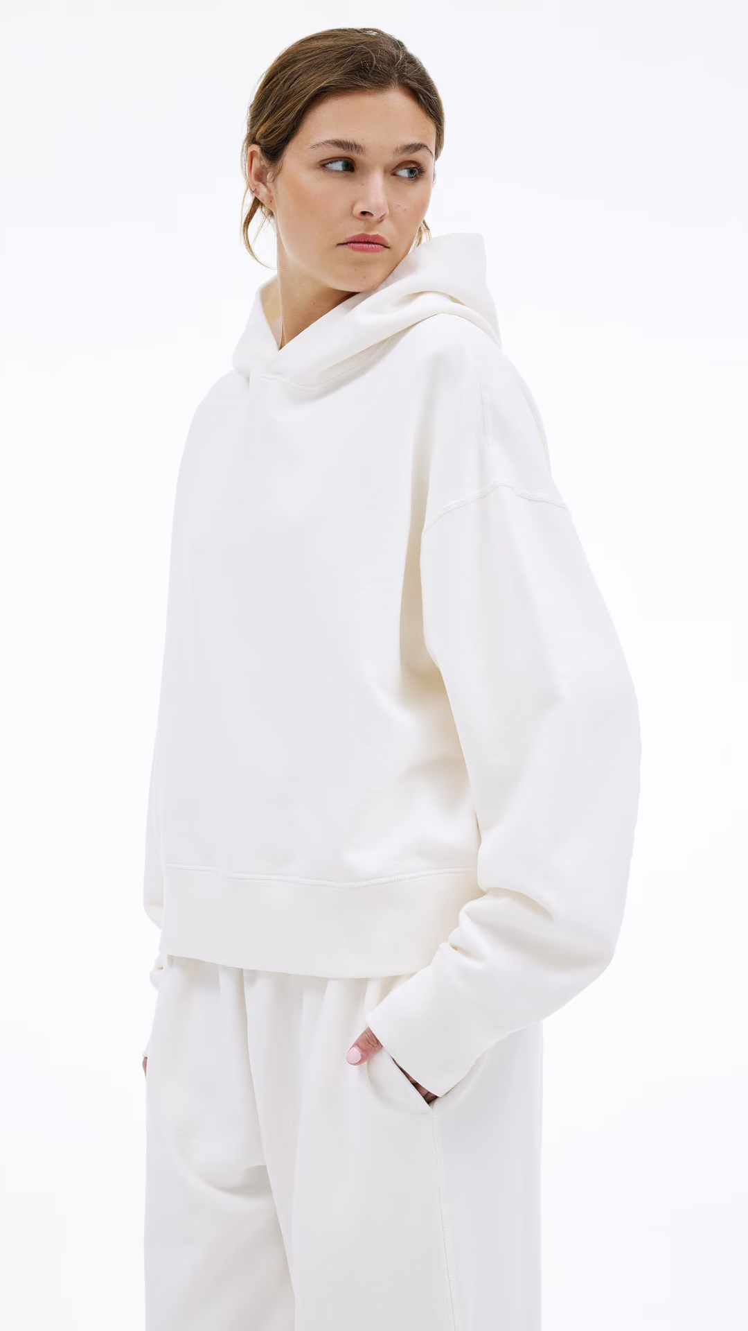 SLVRLAKE Cinch Hoodie in Natural White
