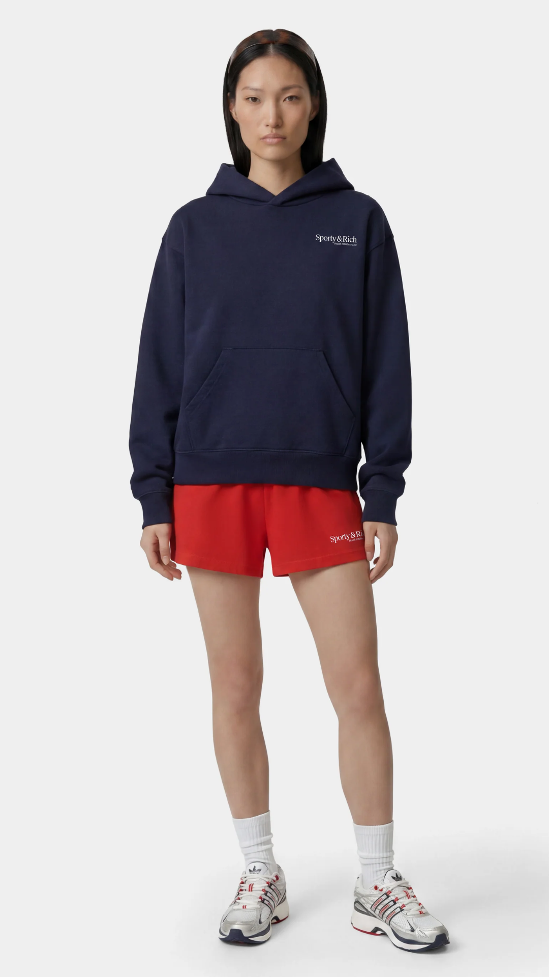 Sporty & Rich Modern Hoodie in Dark Navy