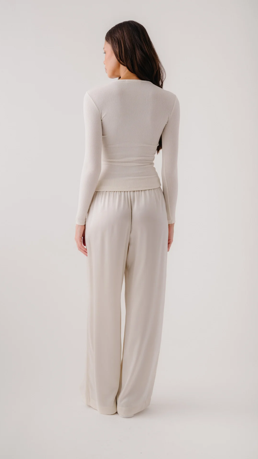 Sablyn Brynn Wide Leg Silk Pant in Gardenia