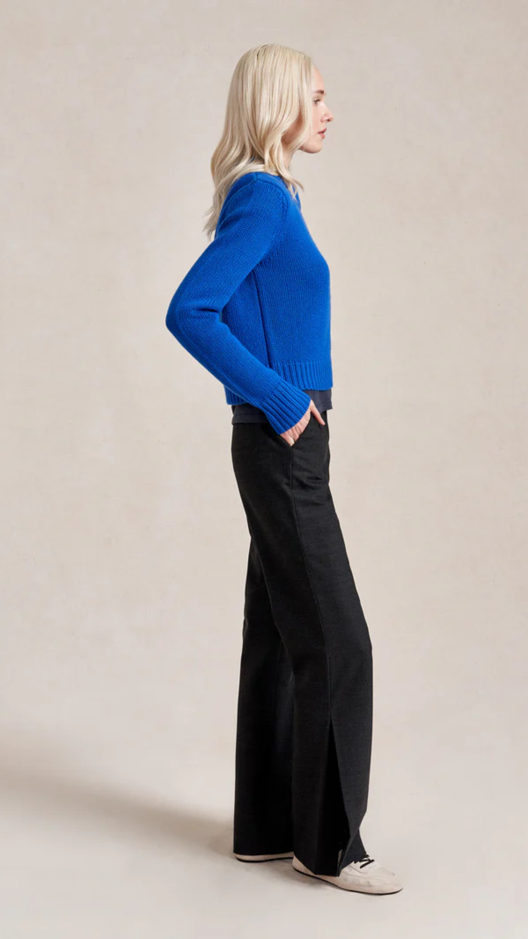 La Ligne Solid Mini Marin Sweater in Cobalt