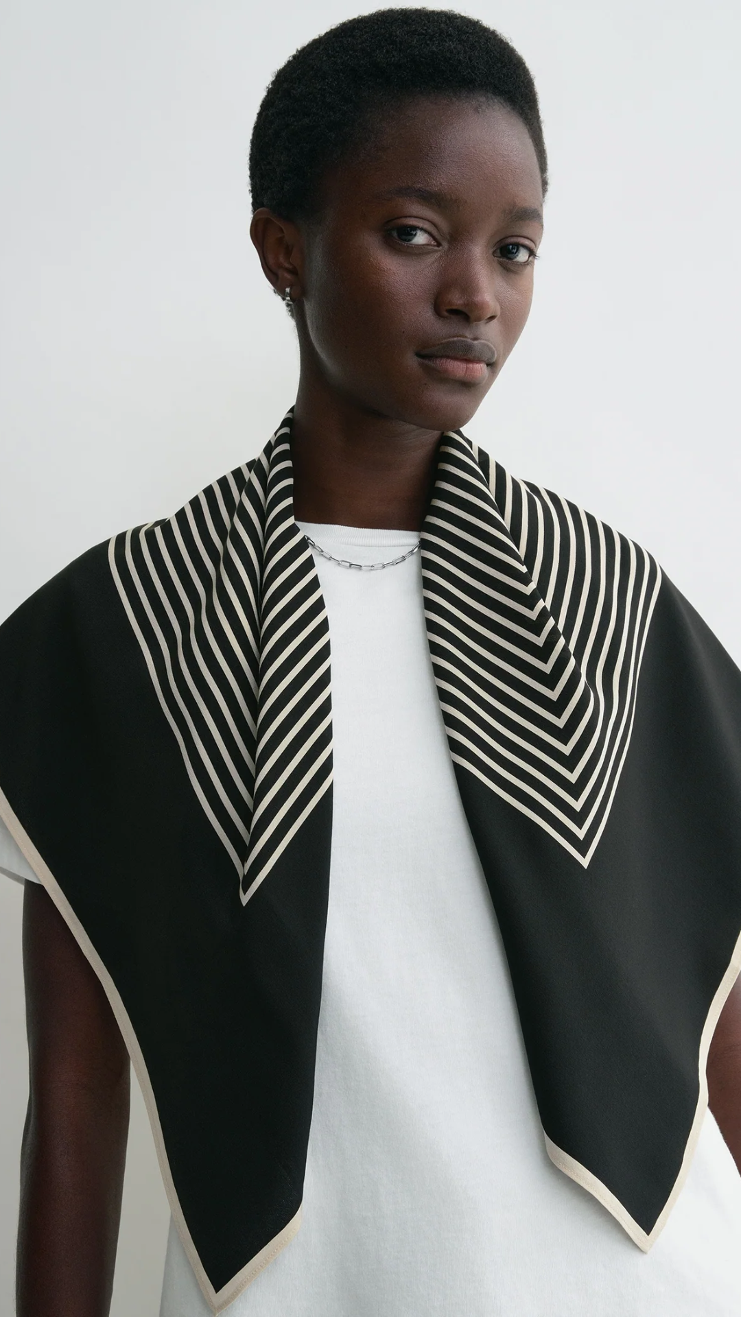 Toteme Centered Monogram Silk Scarf