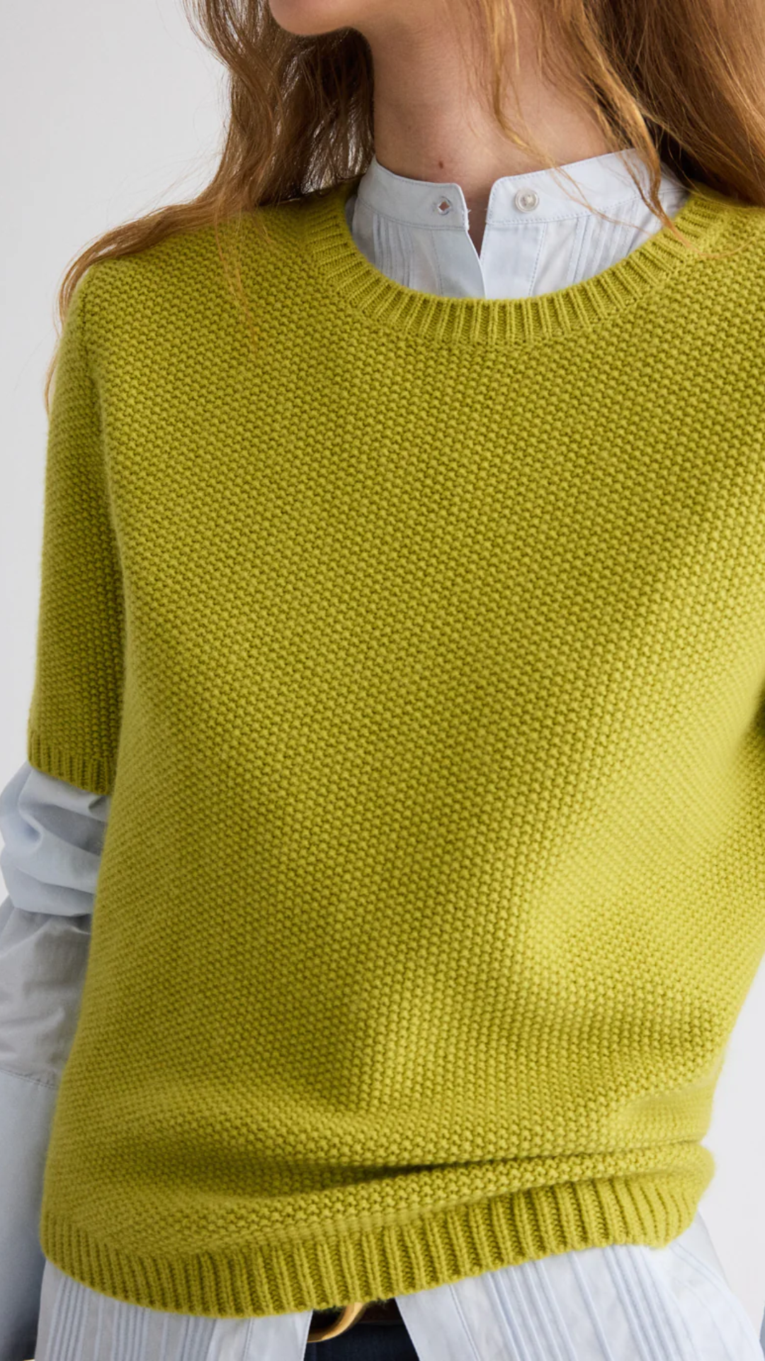 TWP Seed Stitch Audrey Sweater Top in Avocado