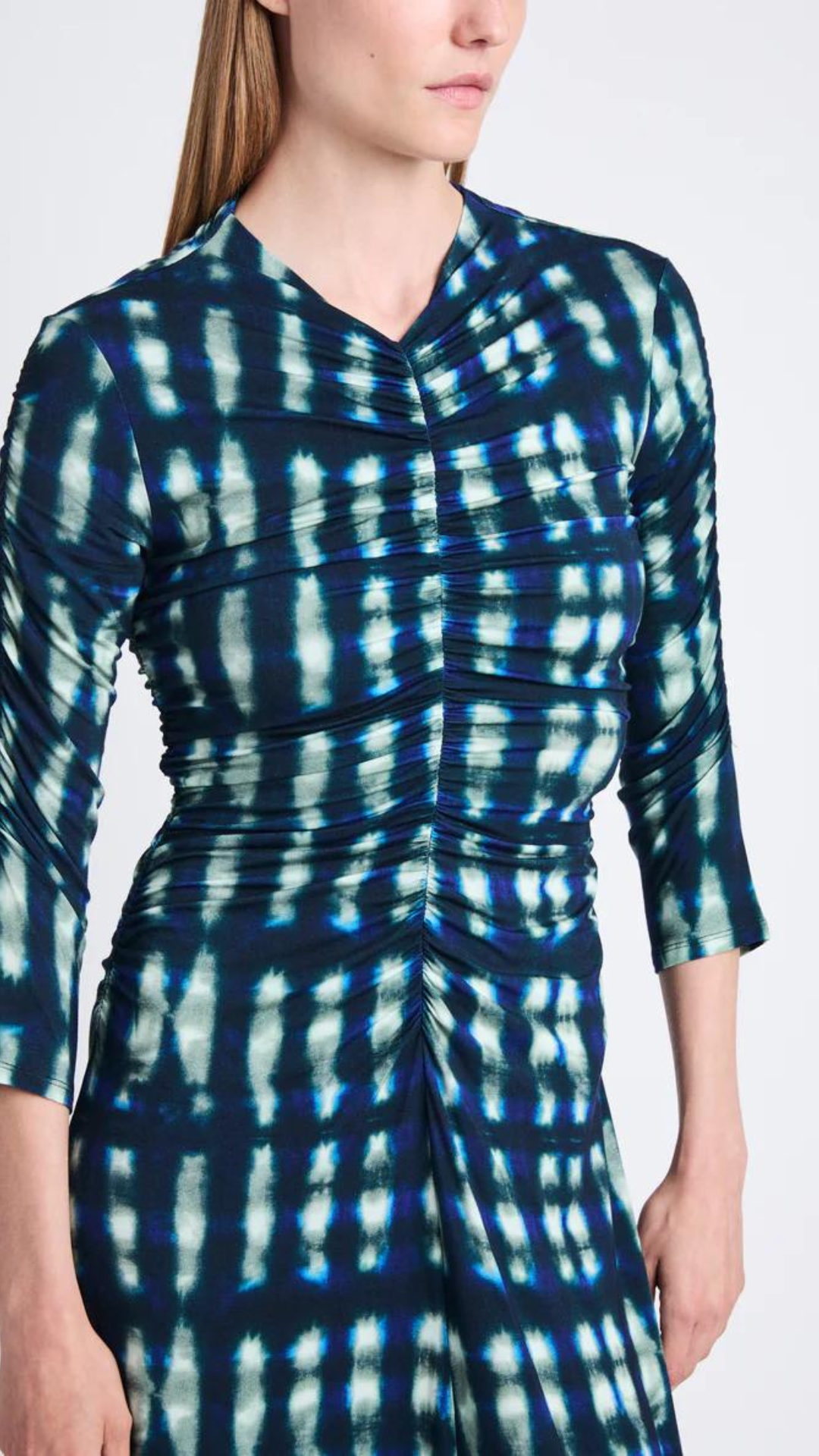 PSWL Natalee Plaid Tie Dye Dress