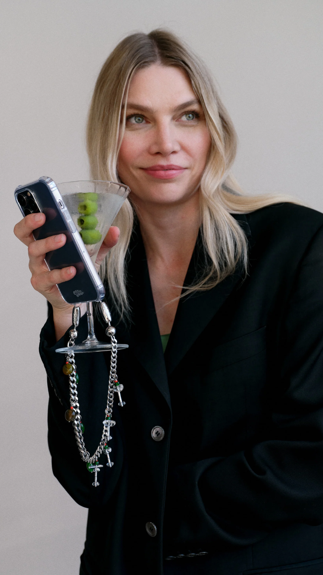 OSSA Curb Chain Martini Wrislet in Martini