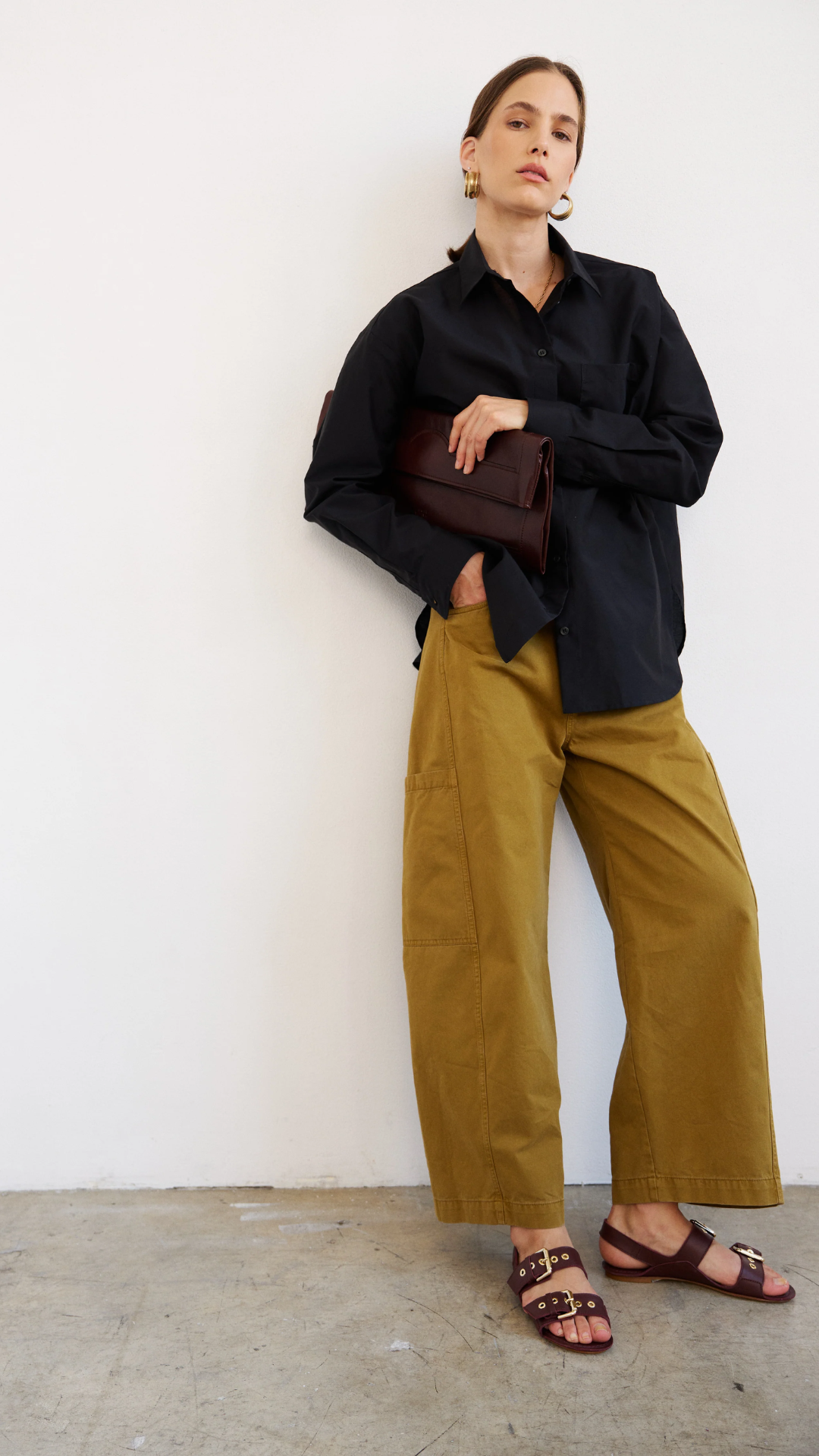 Jamie Haller Double Buckle Sandal in Oxblood