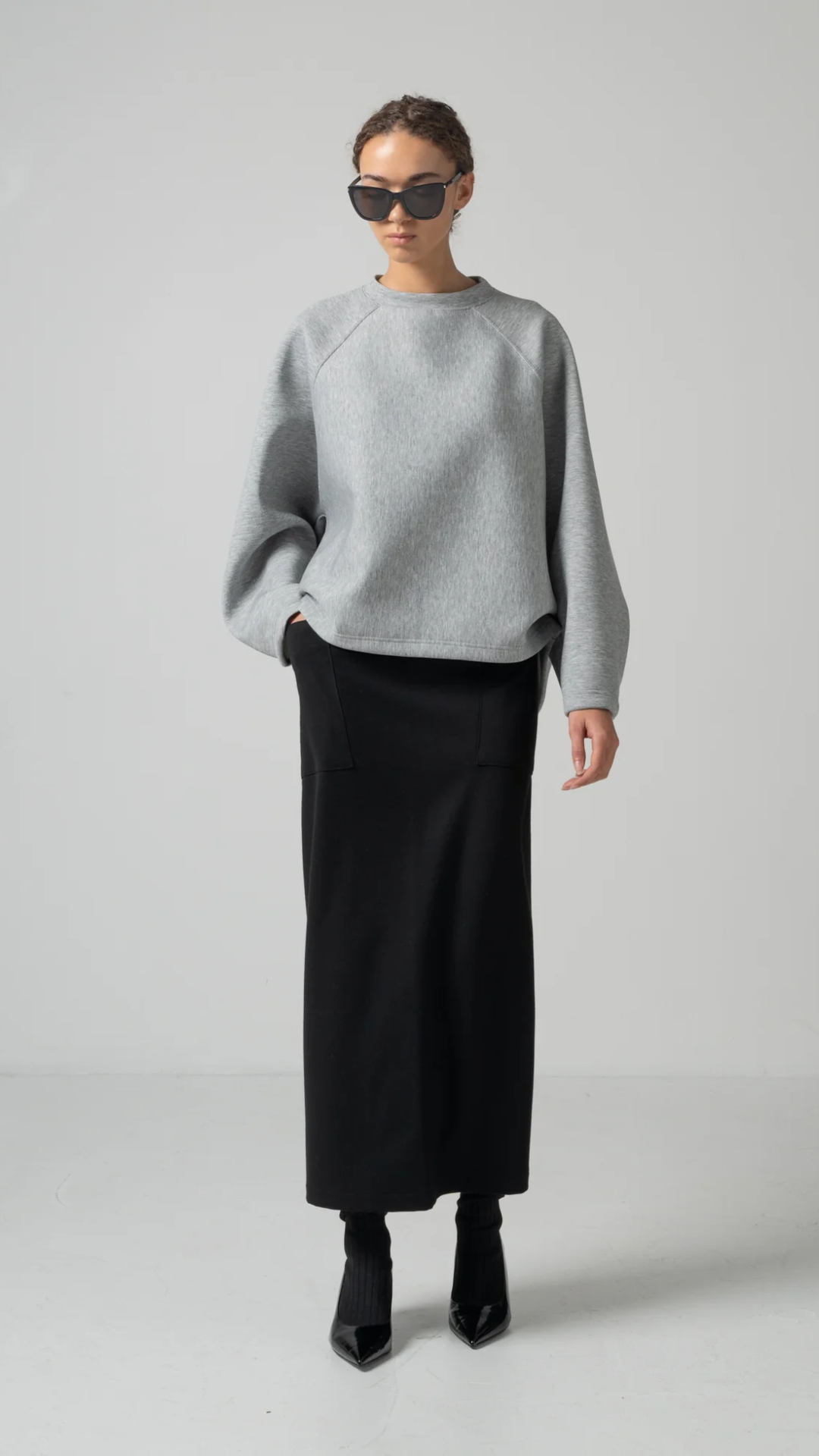 Cog The Big Smoke Olivia Top in Light Grey