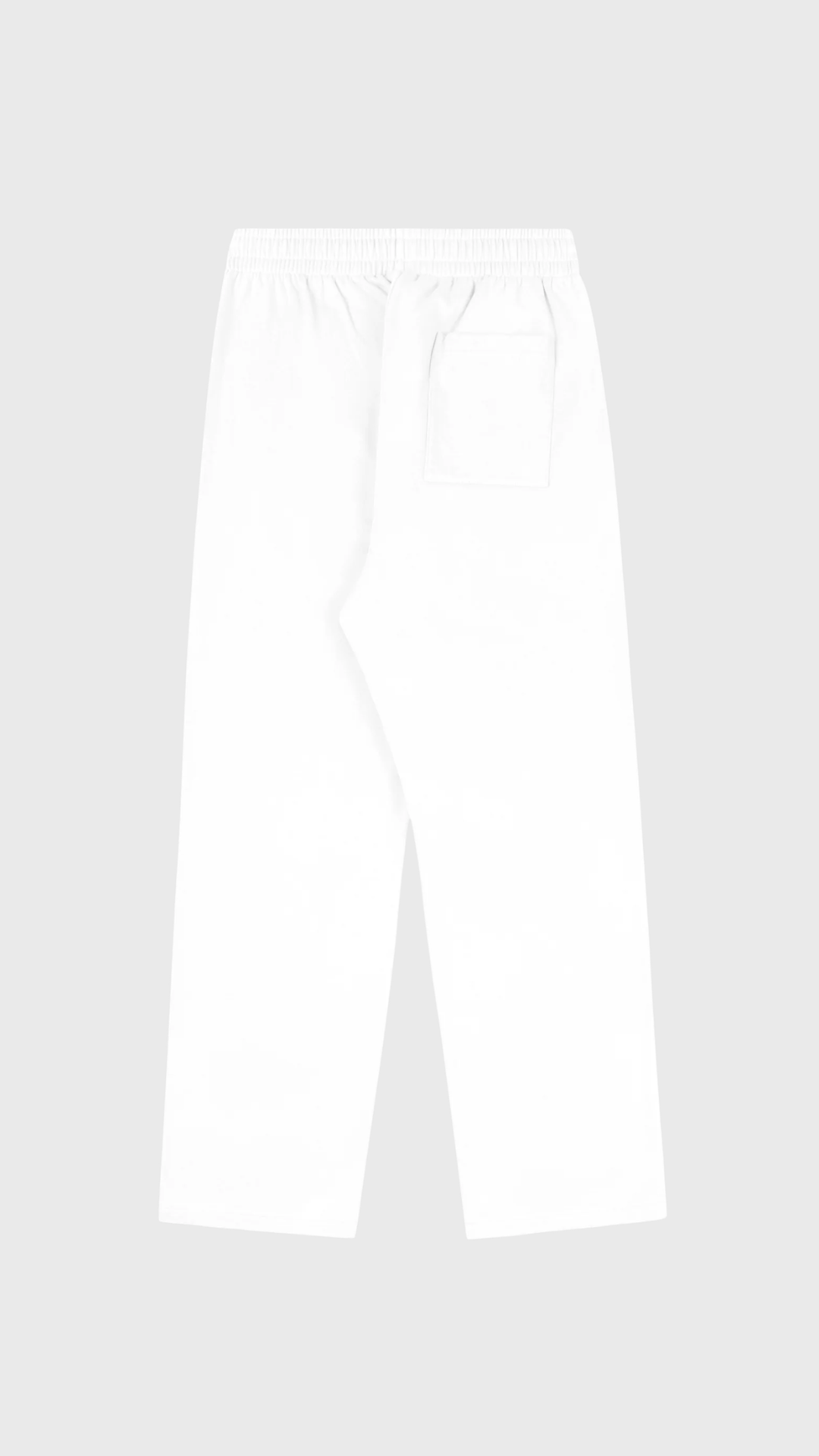 Sporty & Rich Signature Logo Embroidered Wide Sweatpant in White/Navy