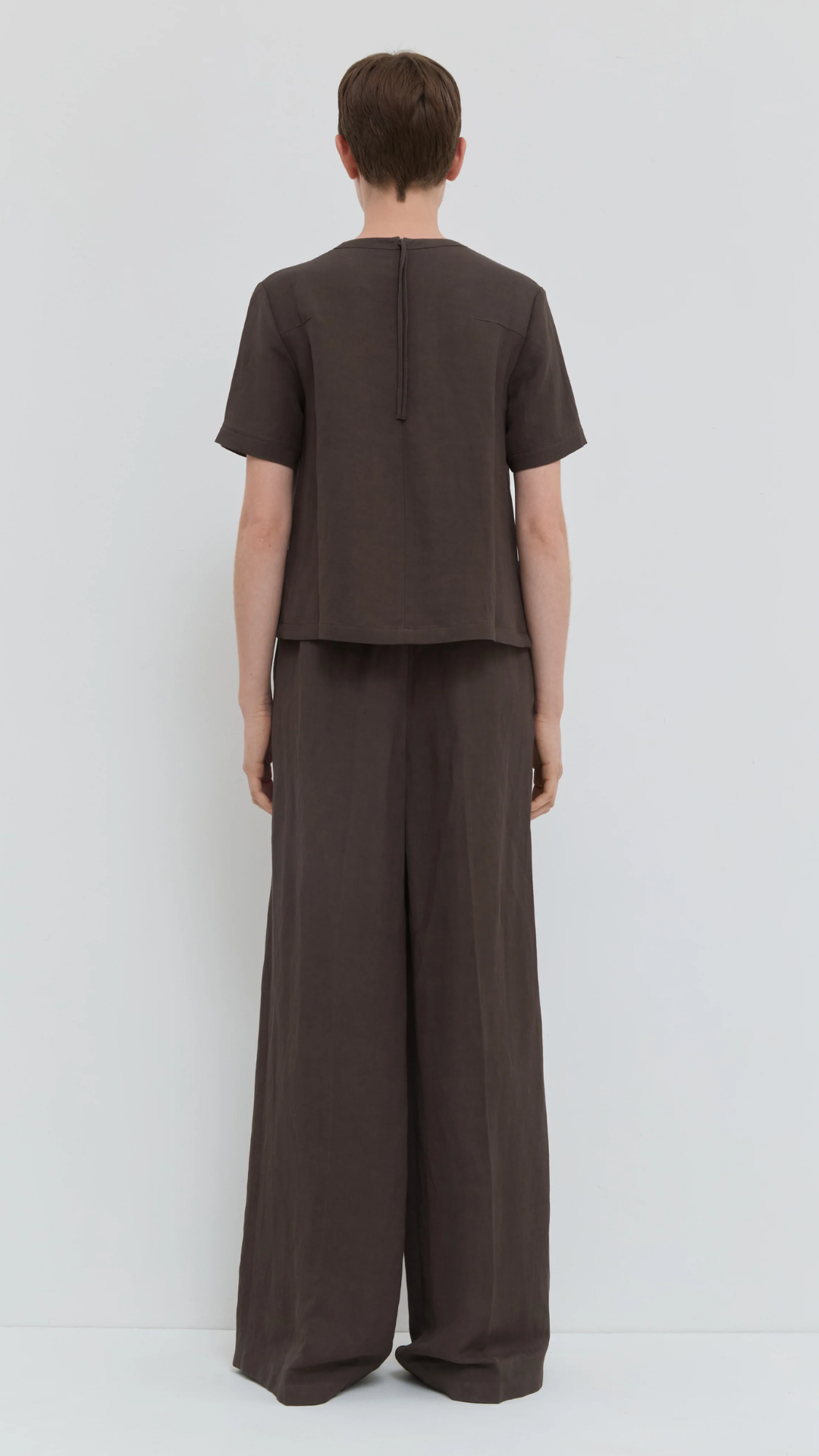 Christian Wijnants Tanto Short Sleeve Crew in Chestnut