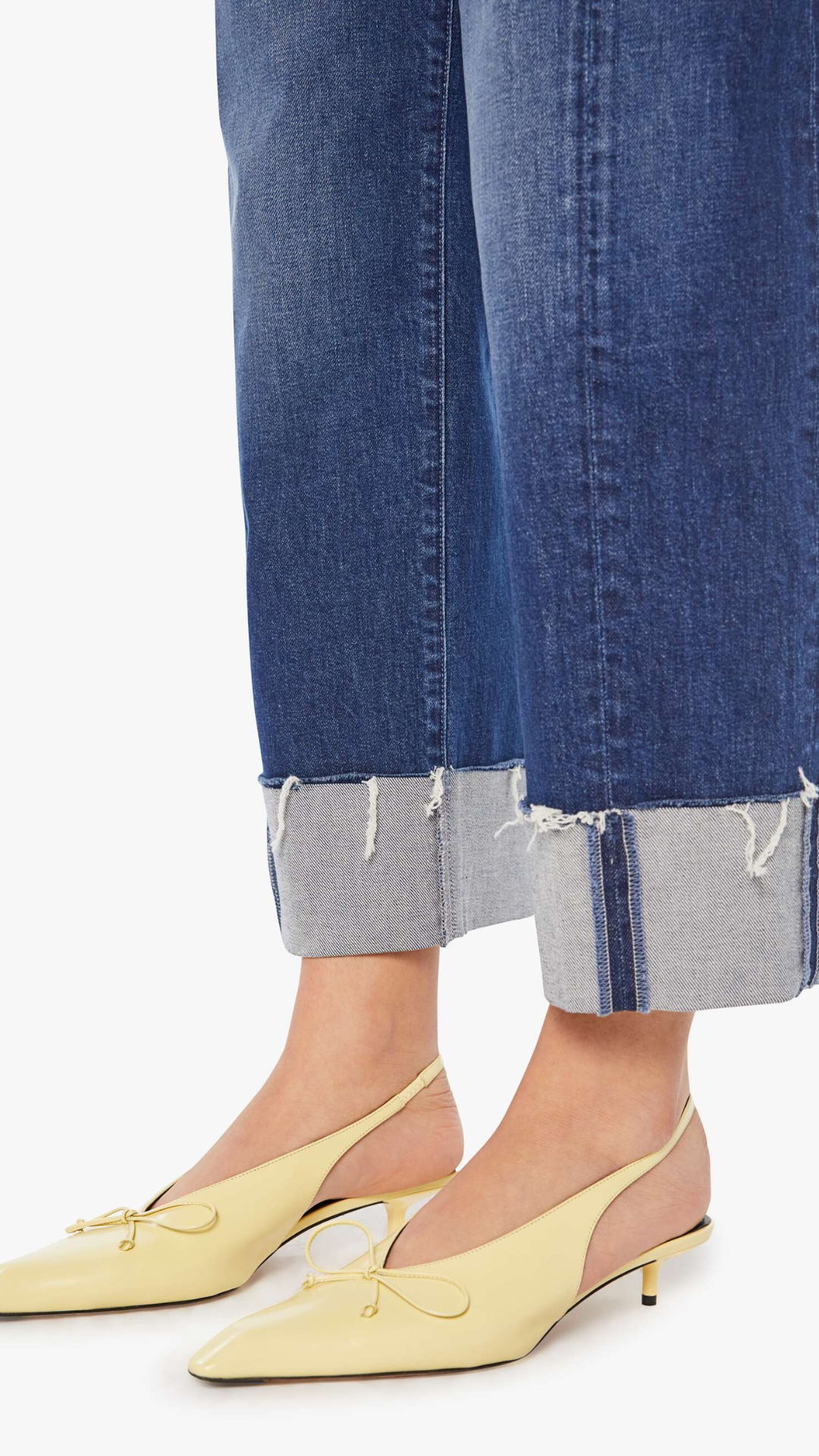 Mother The Half-Pipe Ankle Cuff Fray Jean in Perfectly Imperfect