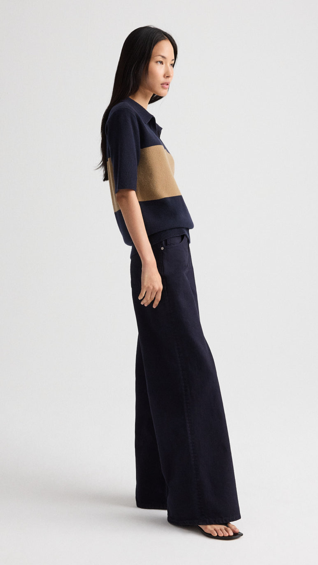 TWP Slightly Oversized Polo in Blueberry