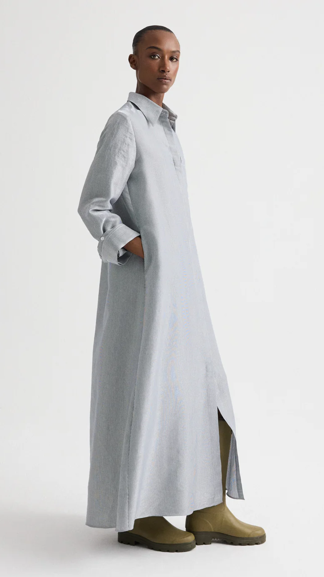 TWP Jenny's Gown in White/Blue