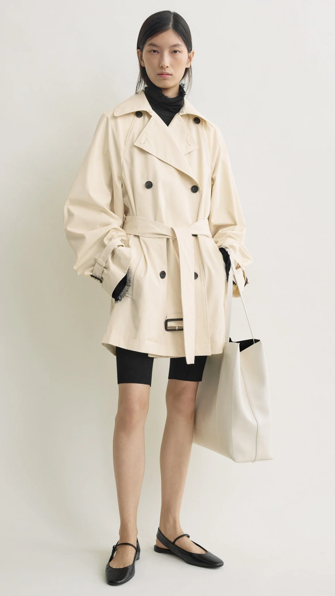 Toteme Washed Cotton Trench in Stone