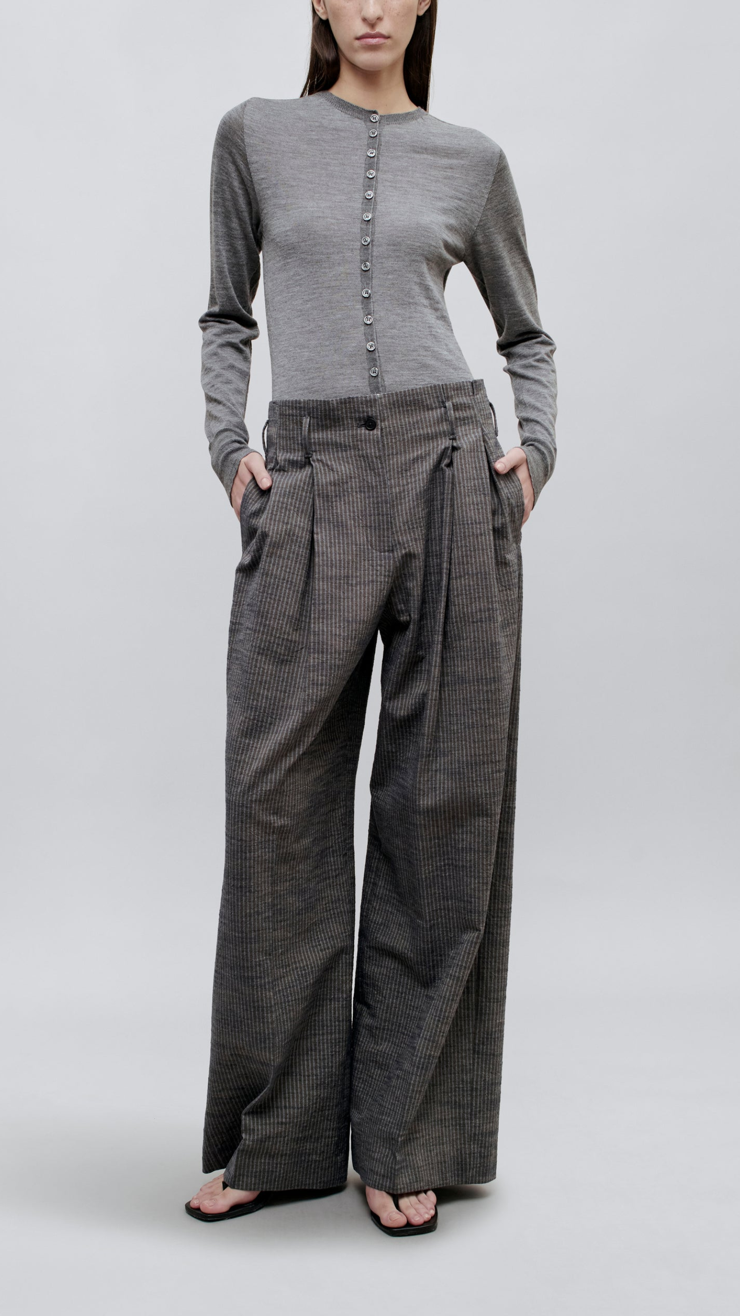 Kallmeyer Percie Railroad Cotton Lyocell Trouser in French Blue